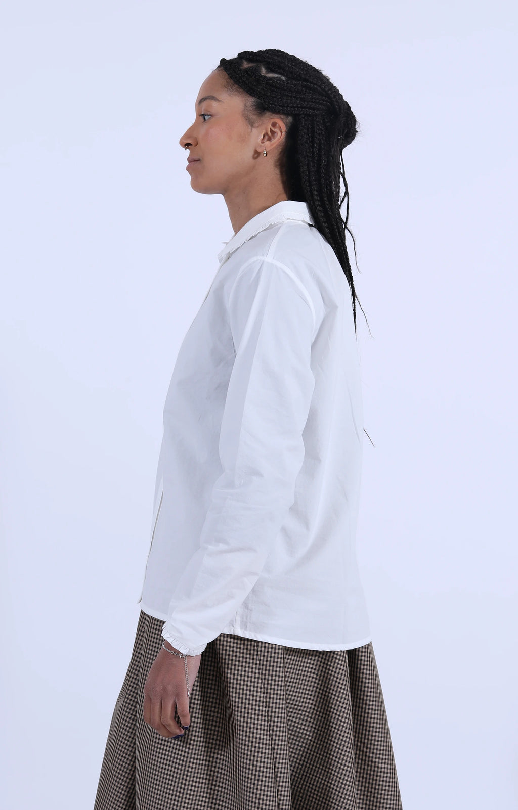 Ruffle Happy Shirt White