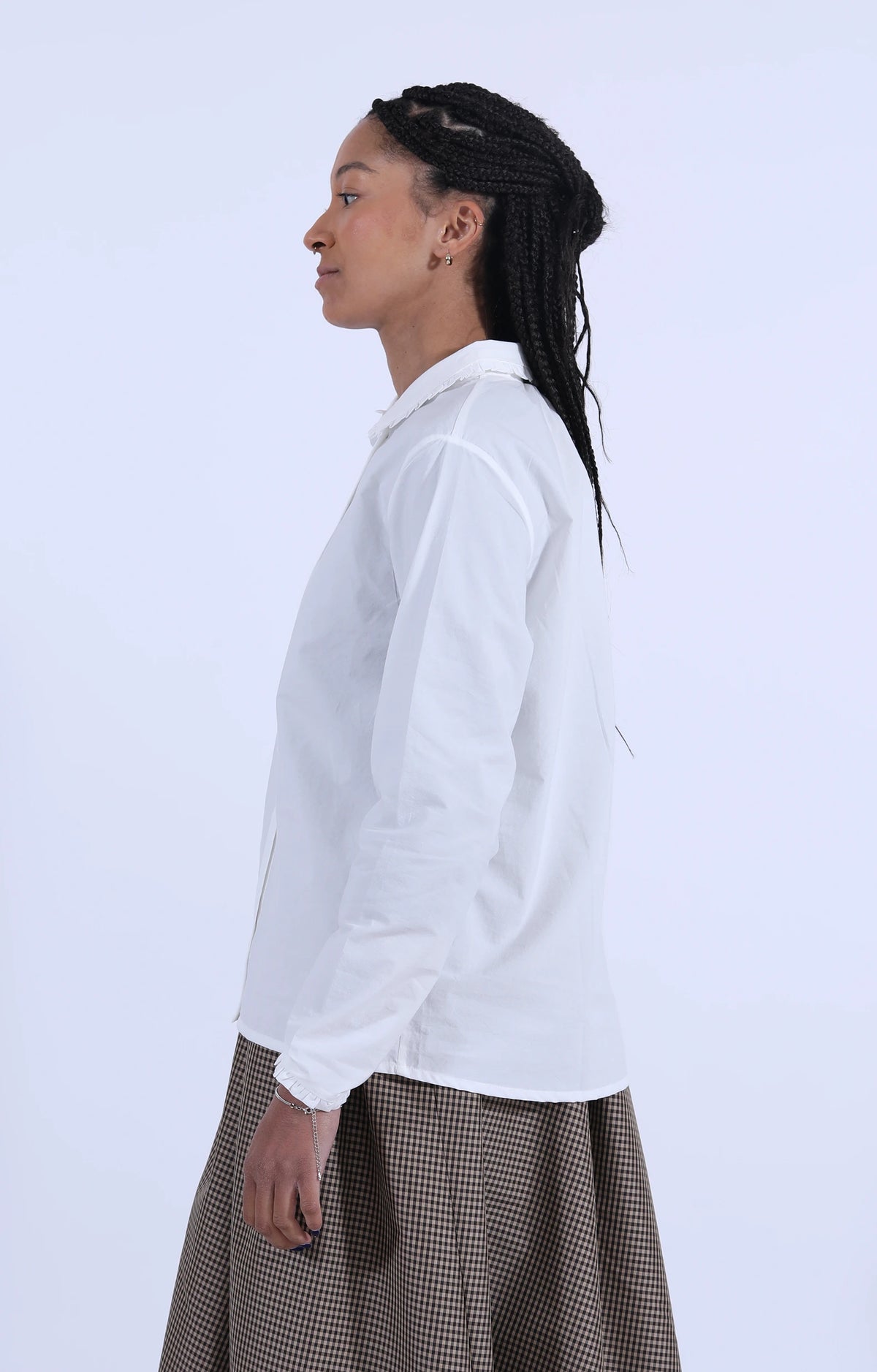 Ruffle Happy Shirt White