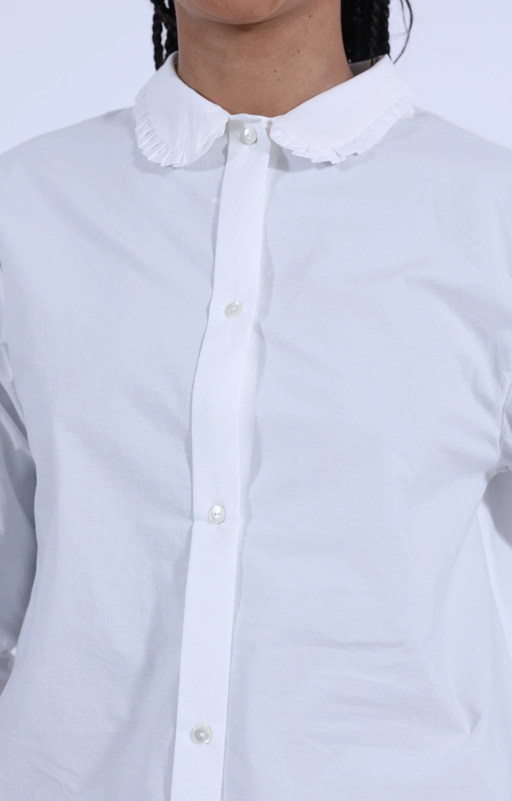 Ruffle Happy Shirt White