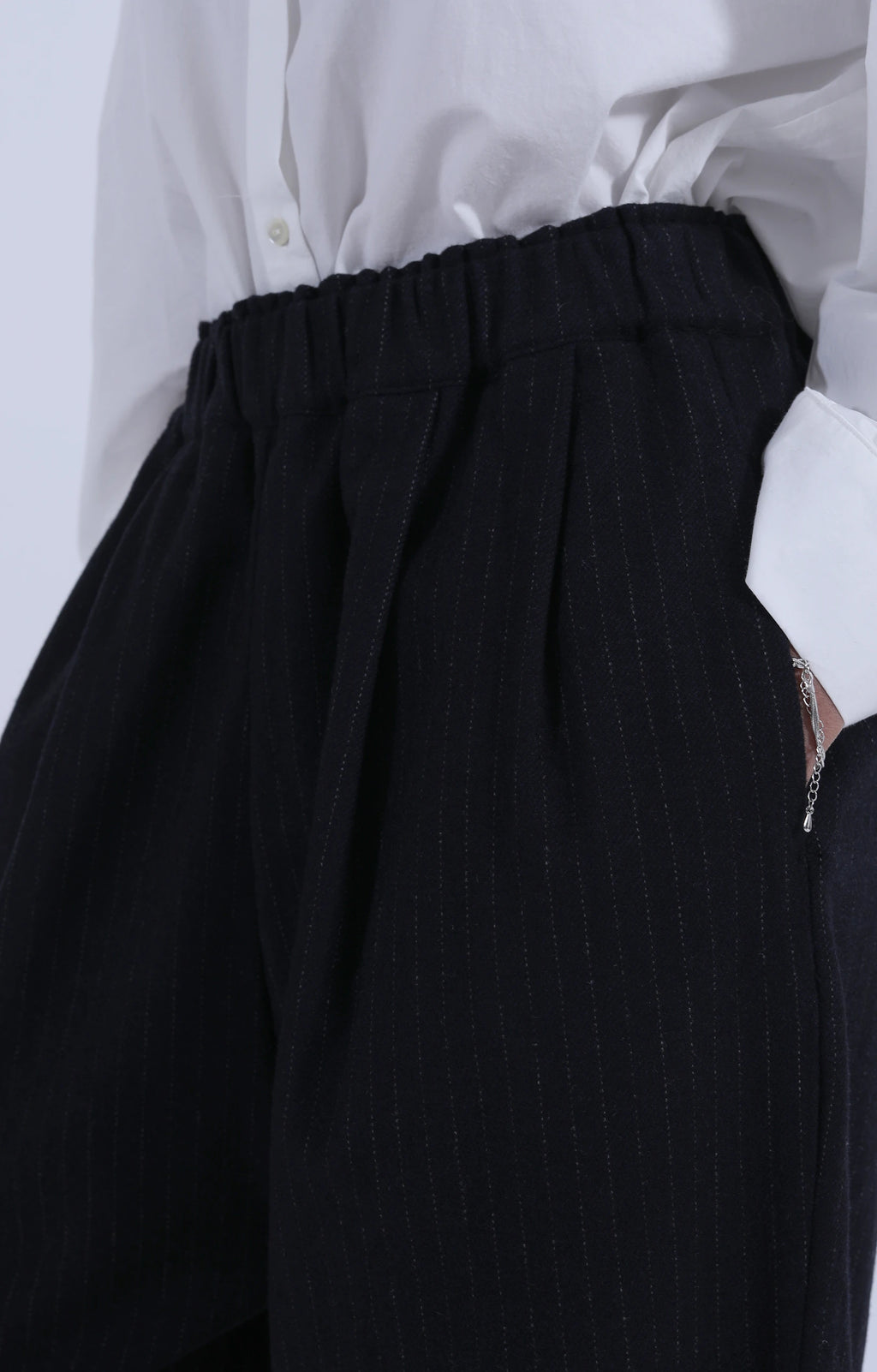 Luce Trouser Black Pinstripe