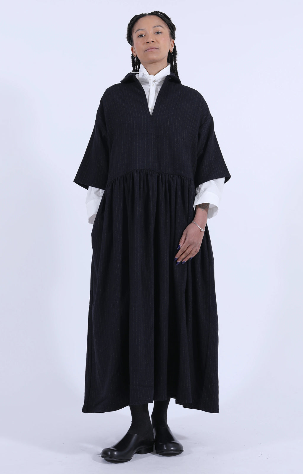 Wholly Dress Black Pinstripe