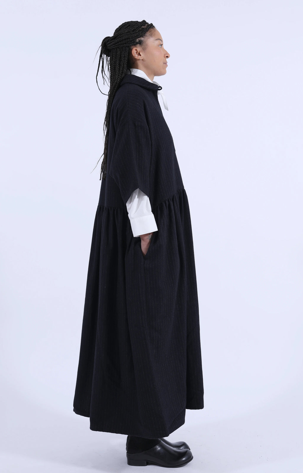 Wholly Dress Black Pinstripe