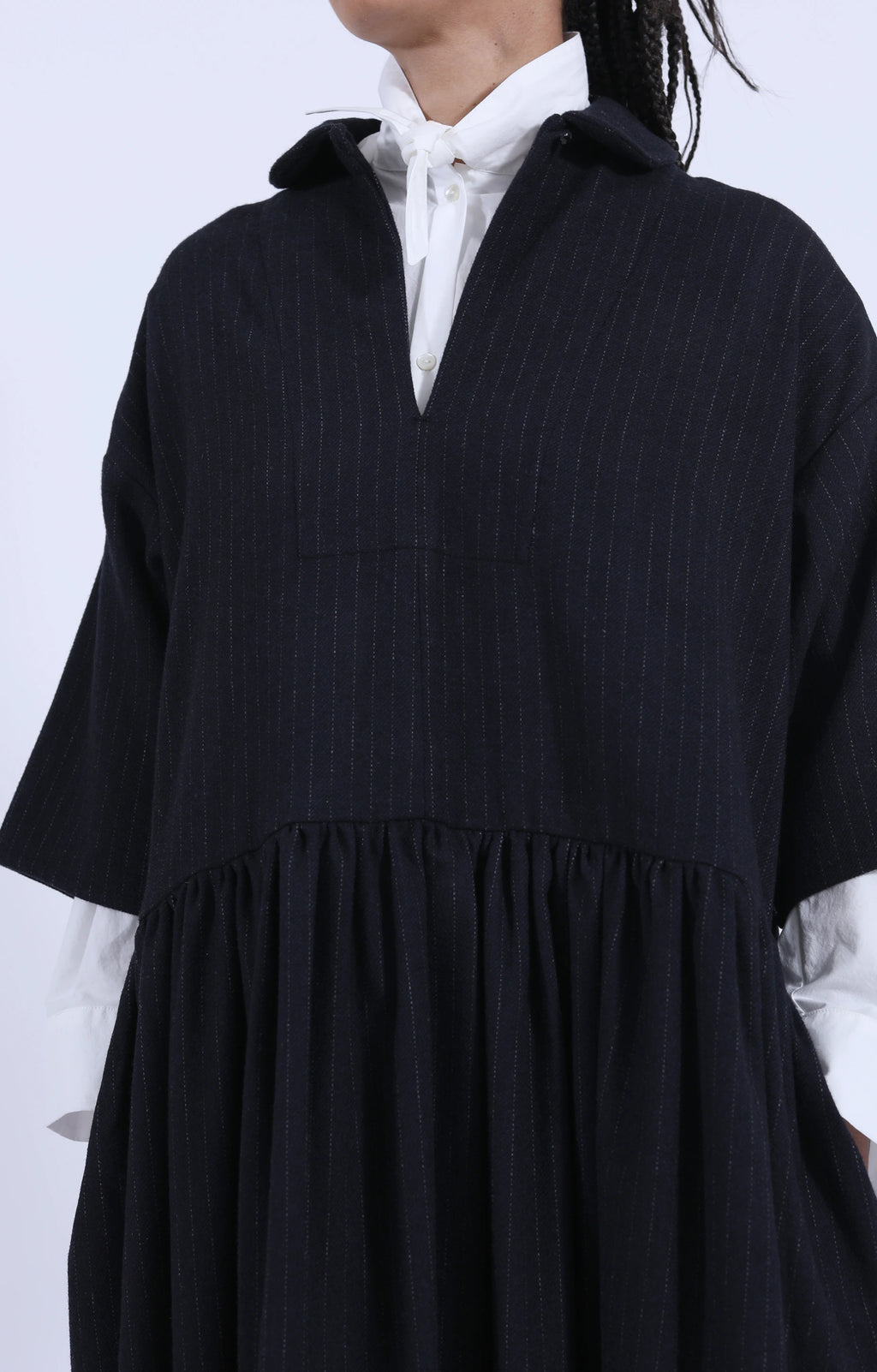 Wholly Dress Black Pinstripe