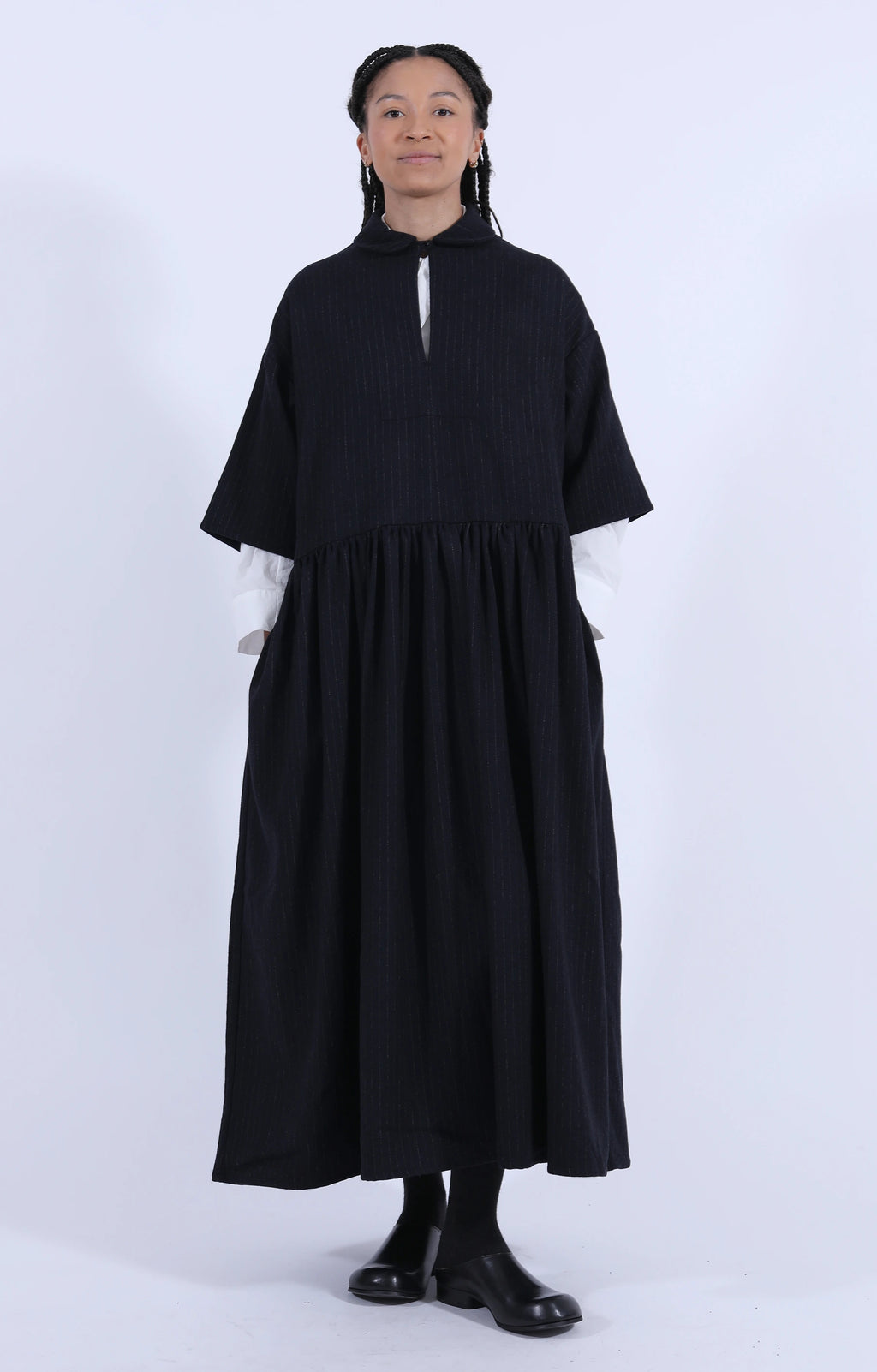 Wholly Dress Black Pinstripe