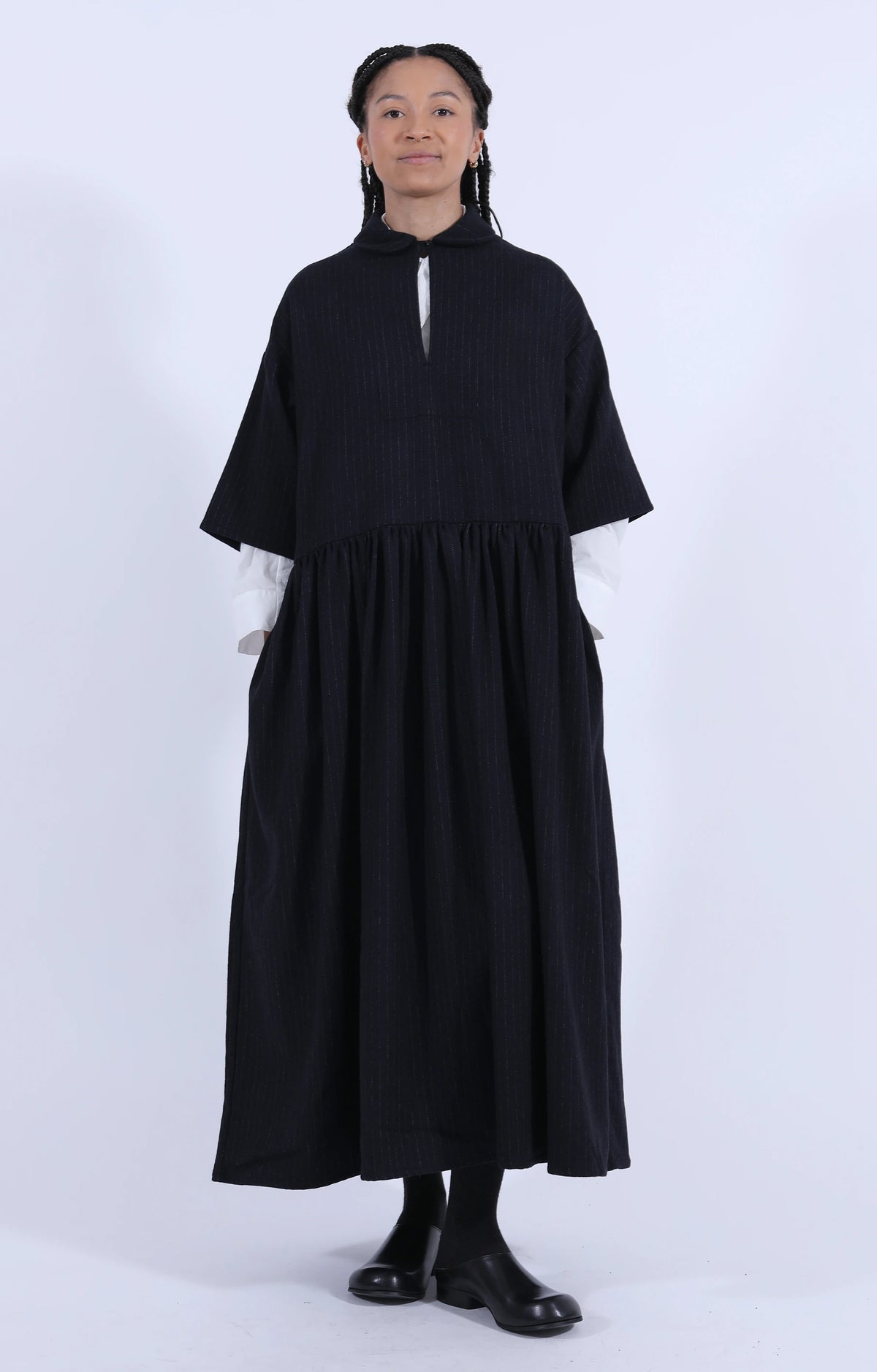 Wholly Dress Black Pinstripe