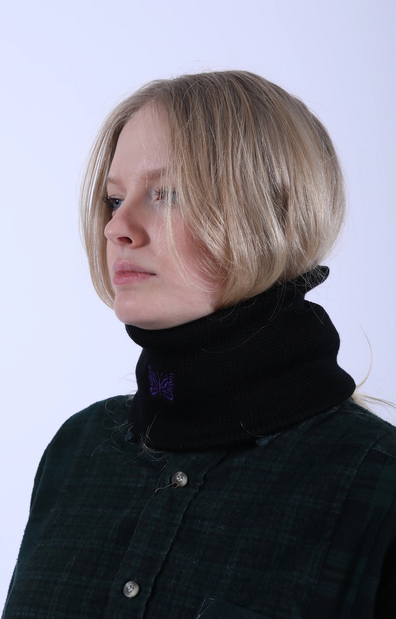 Neck Warmer Merino Wool Black