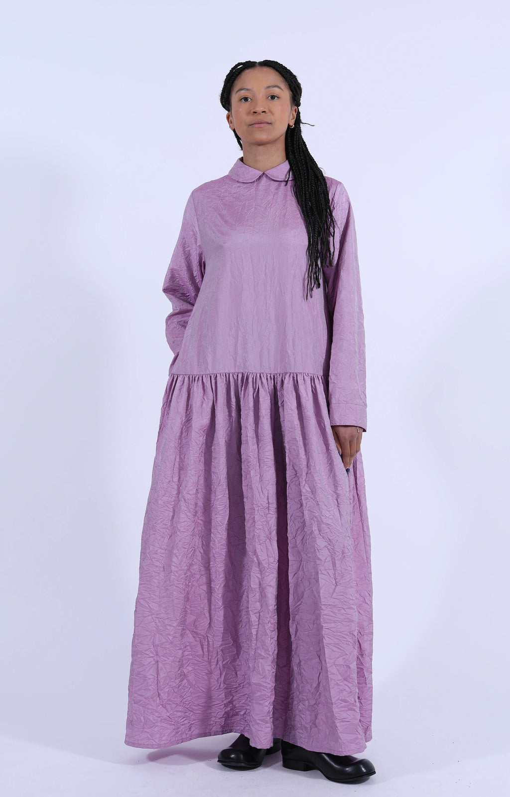 Molly Dress Purple Crinkle