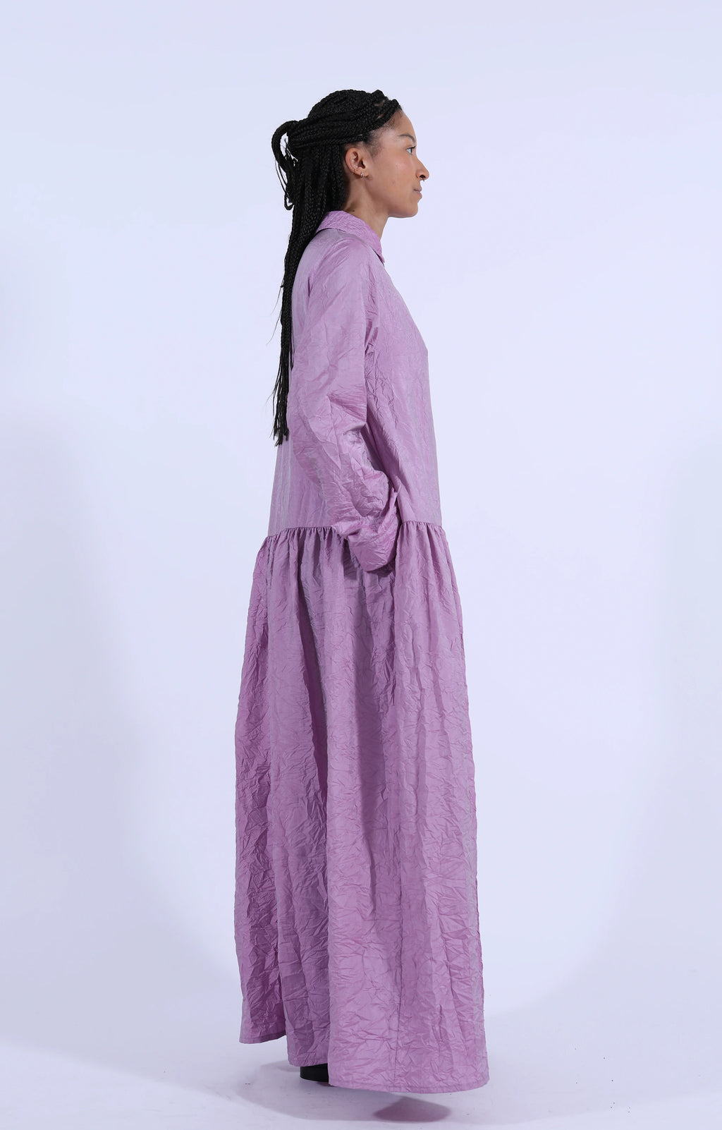 Molly Dress Purple Crinkle