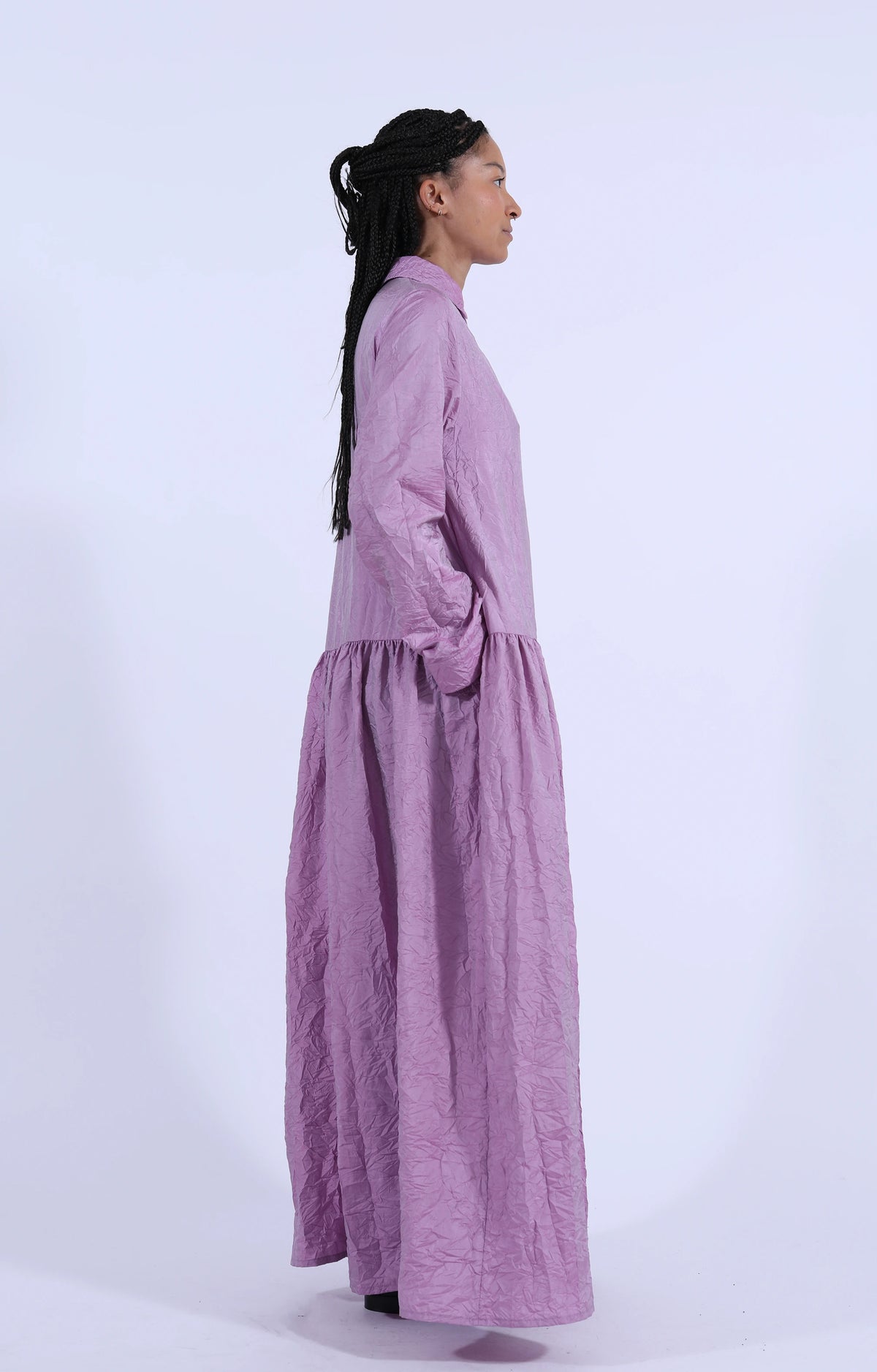 Molly Dress Purple Crinkle