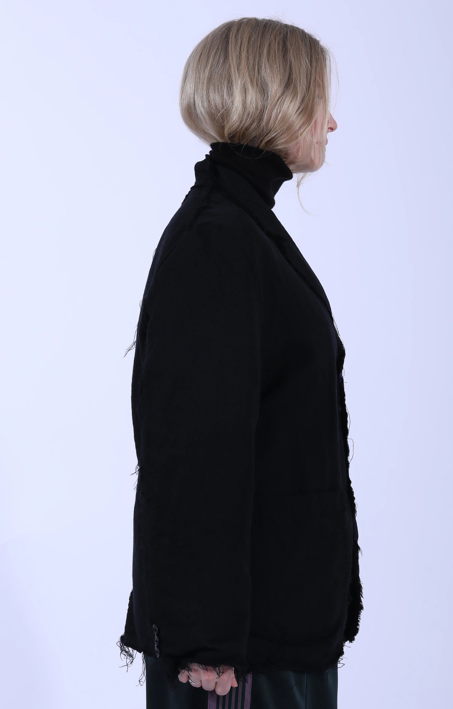 Raw Edge Jacket Black