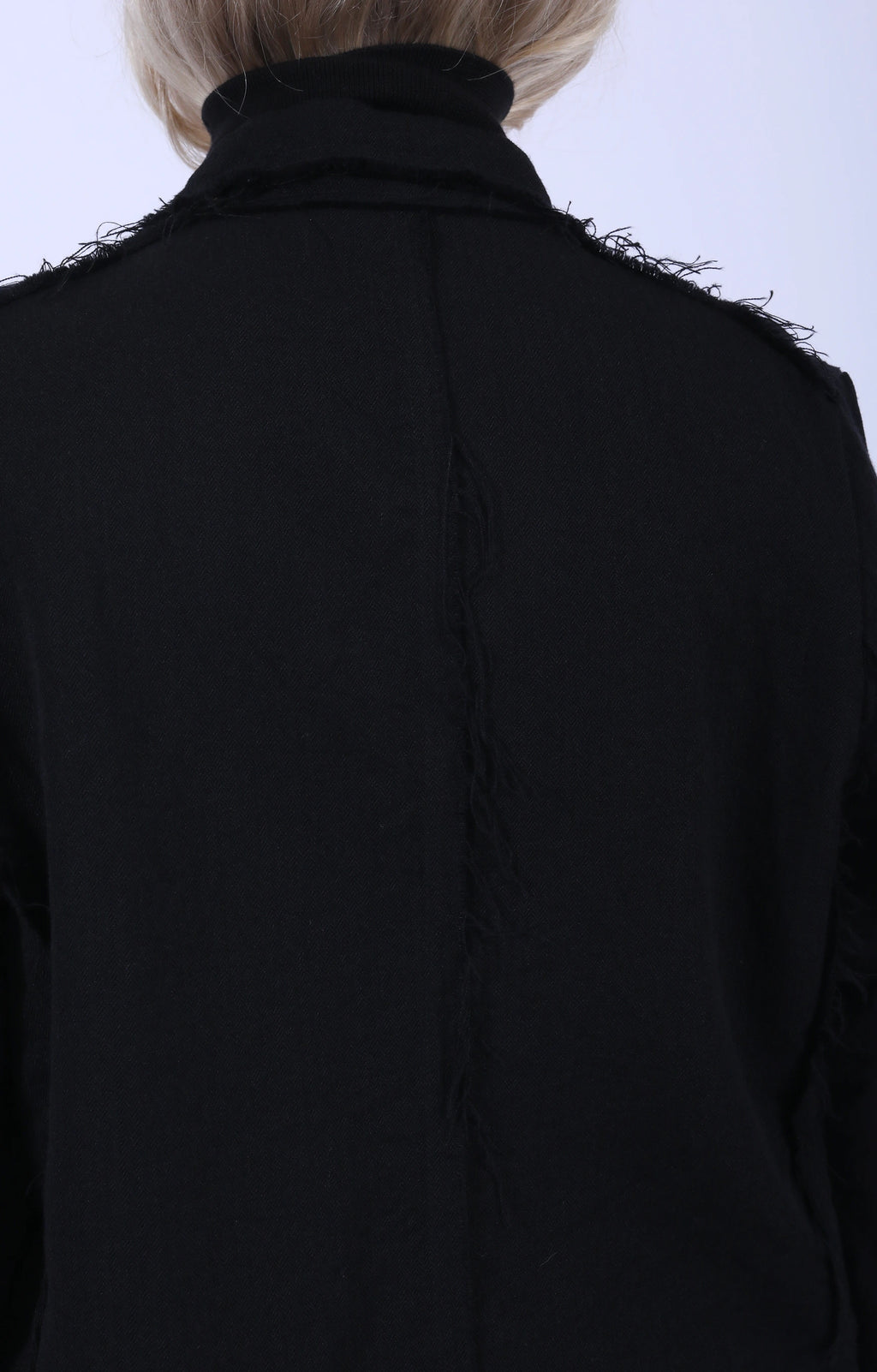 Raw Edge Jacket Black