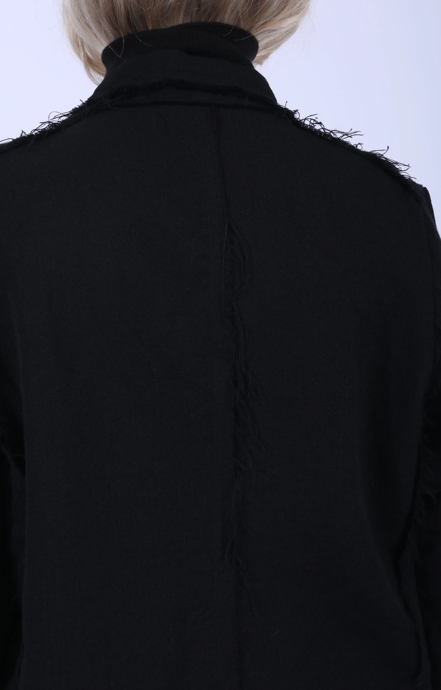 Raw Edge Jacket Black