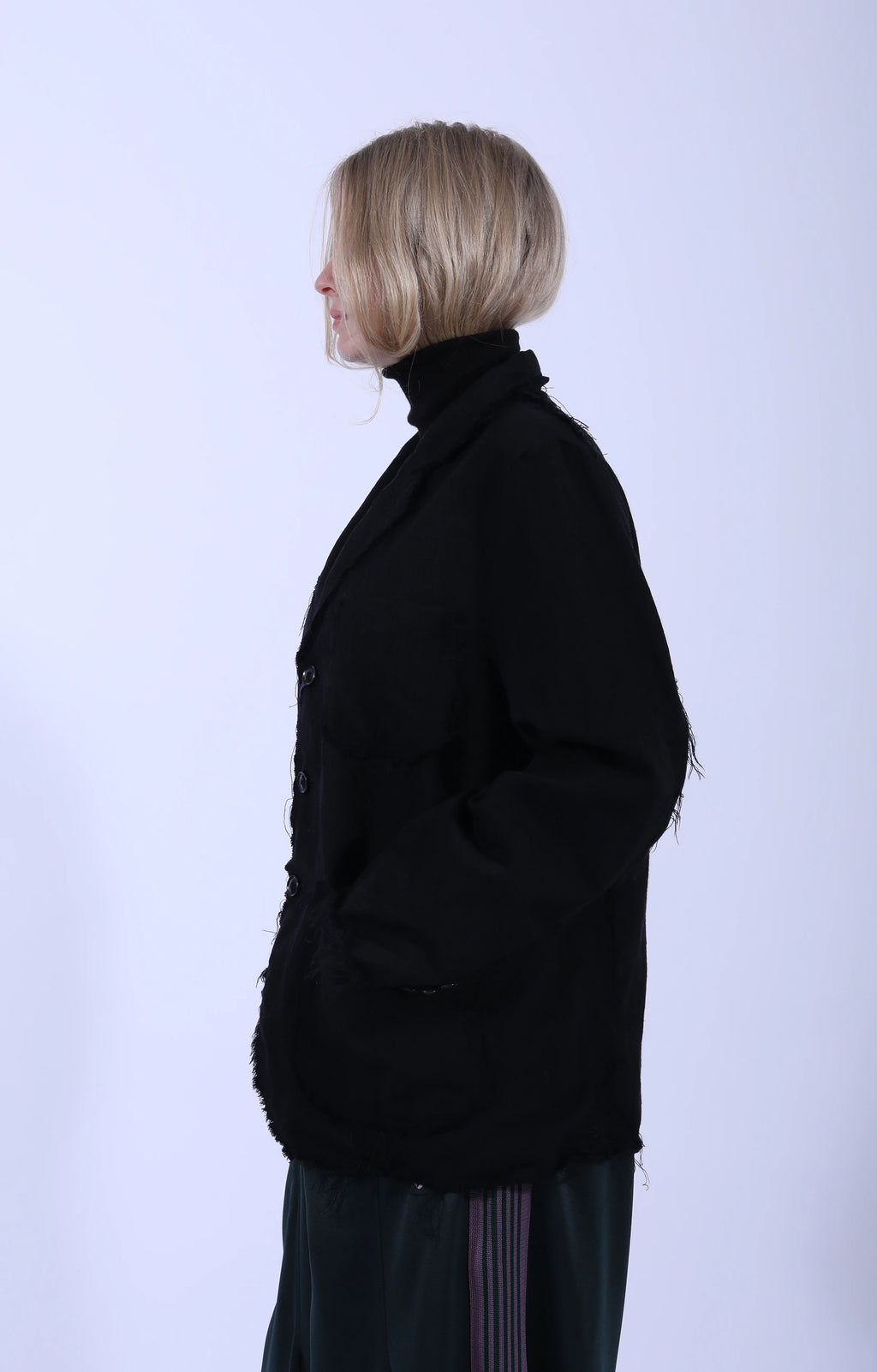 Raw Edge Jacket Black