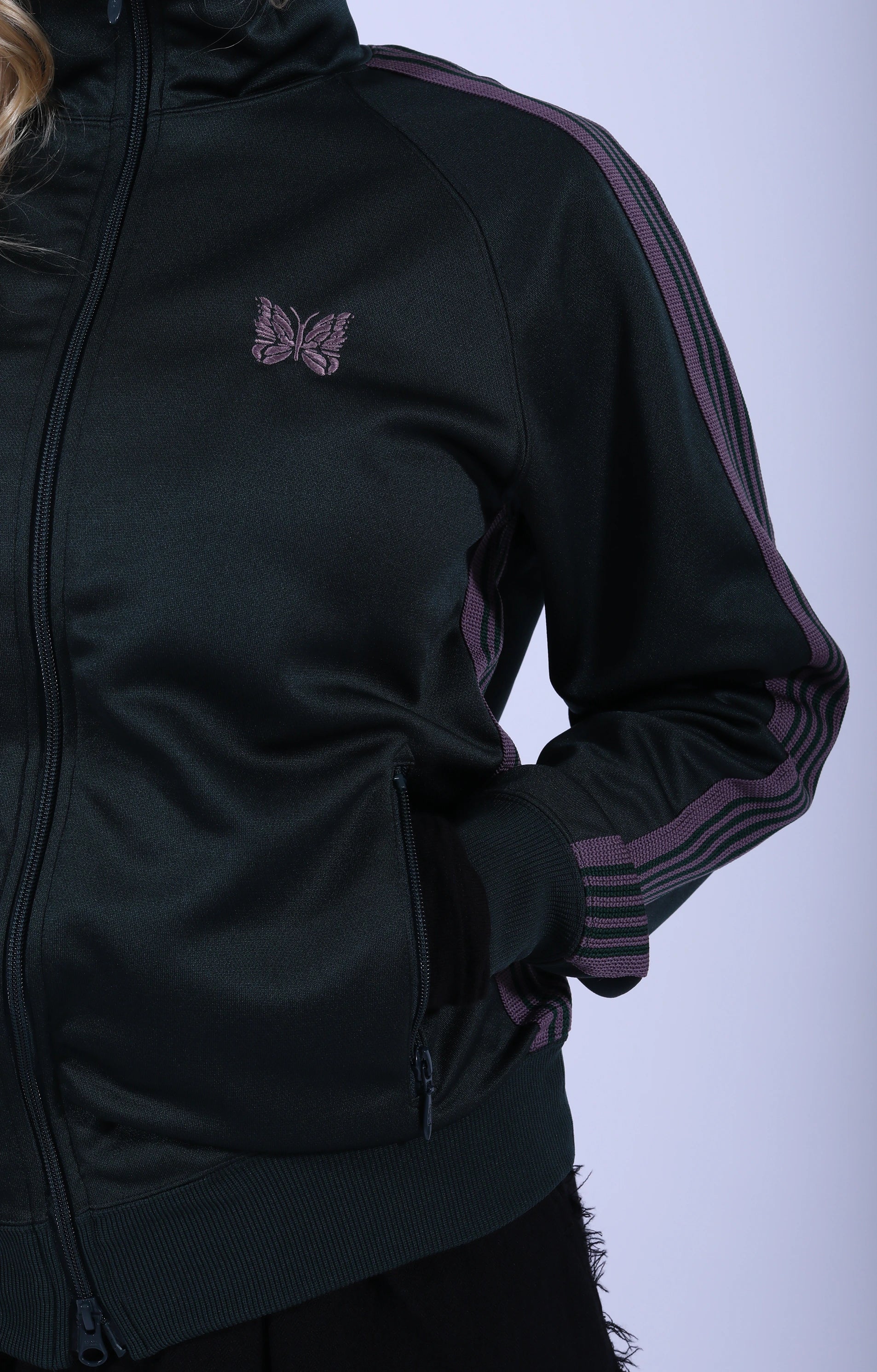 Track Jacket Poly Smooth Green