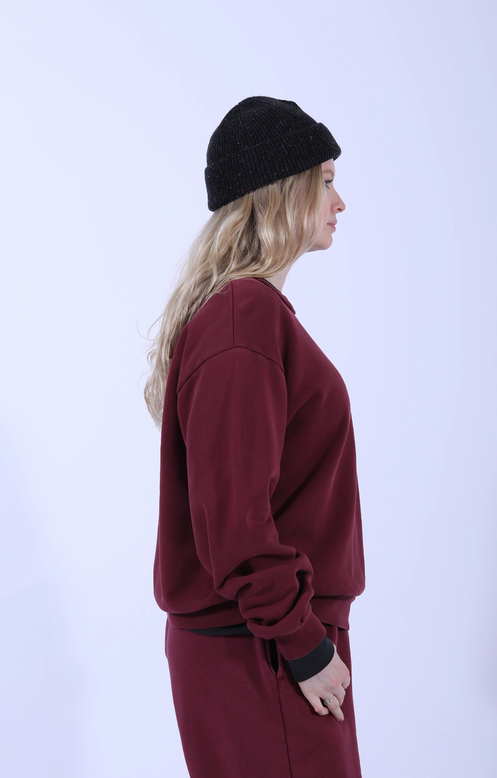 8oz New Crew Sweatshirt Burgundy