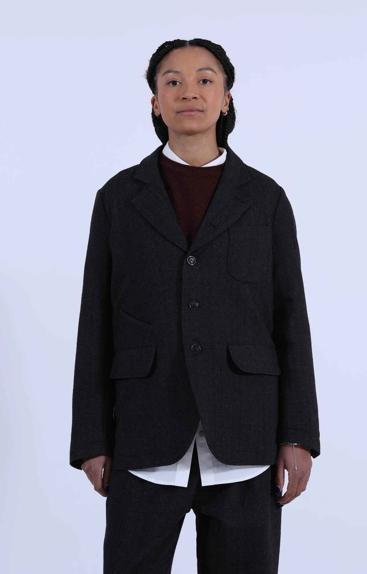 Ellis Jacket Herringbone Anthracite