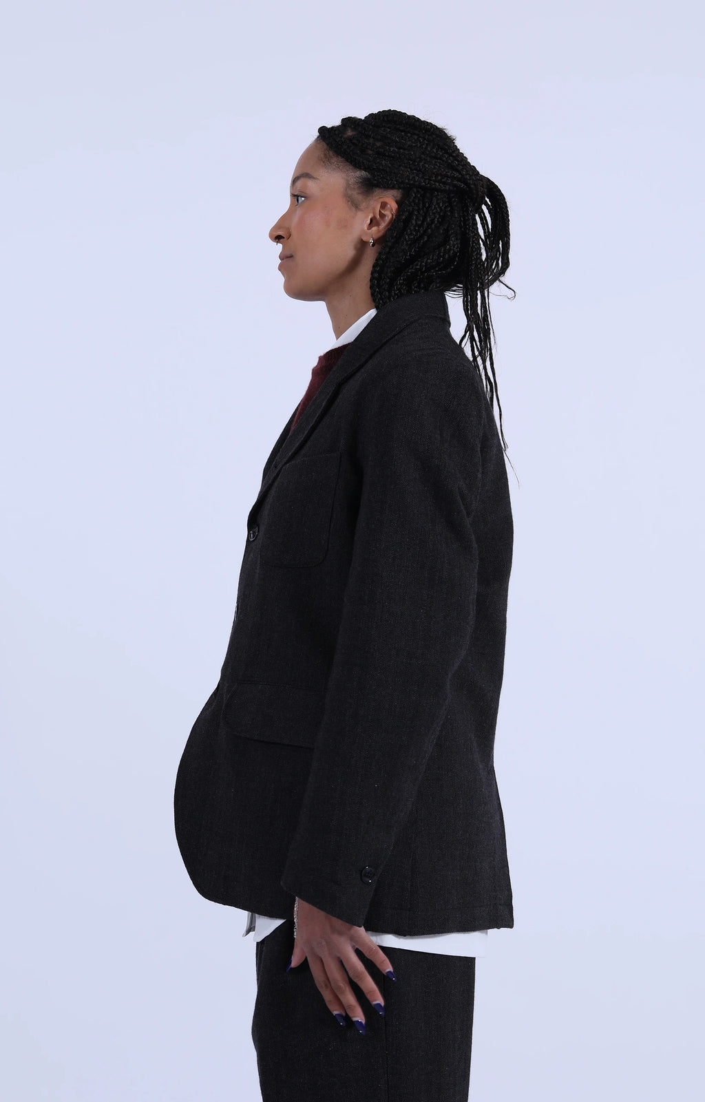 Ellis Jacket Herringbone Anthracite