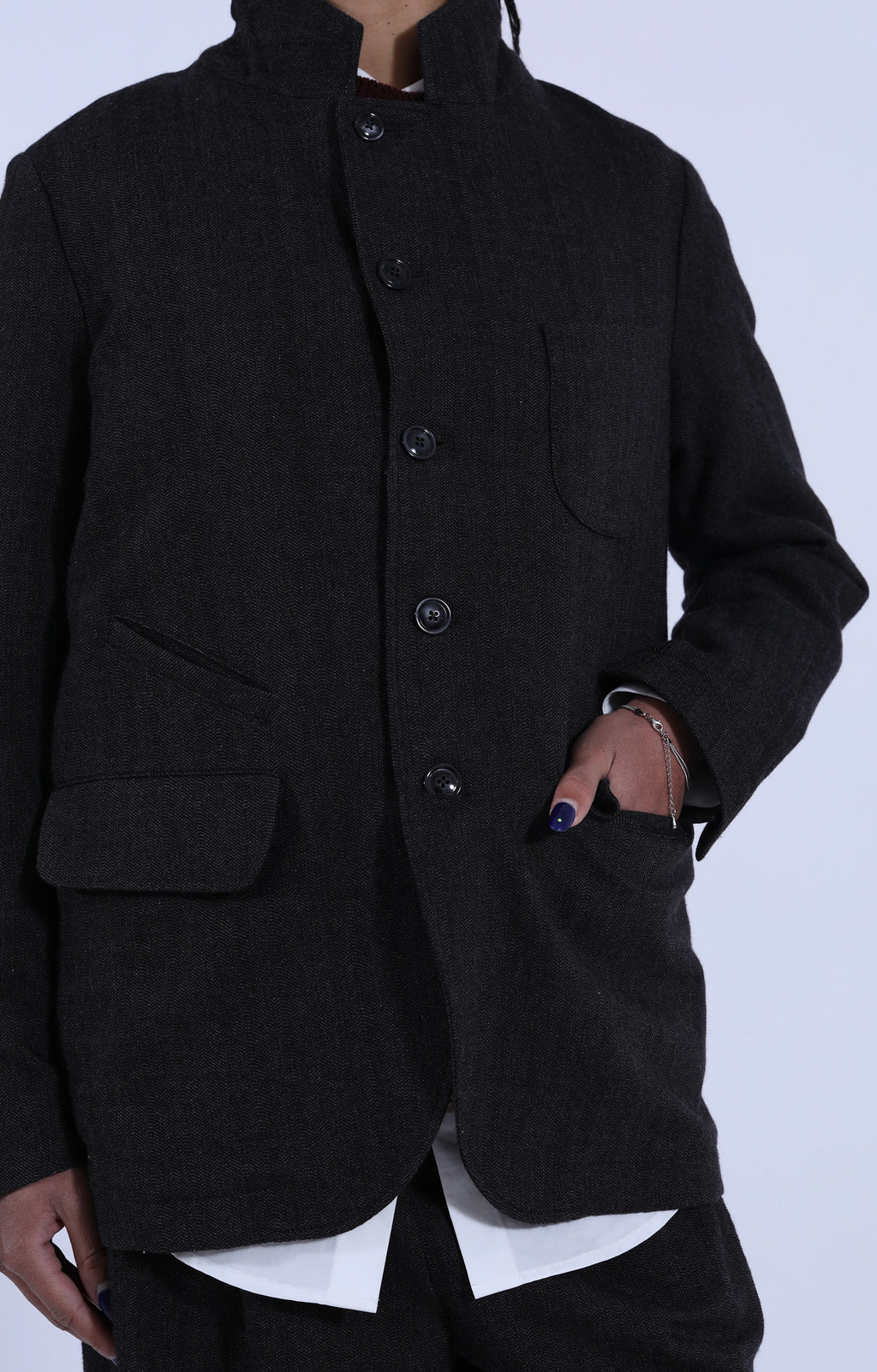 Ellis Jacket Herringbone Anthracite