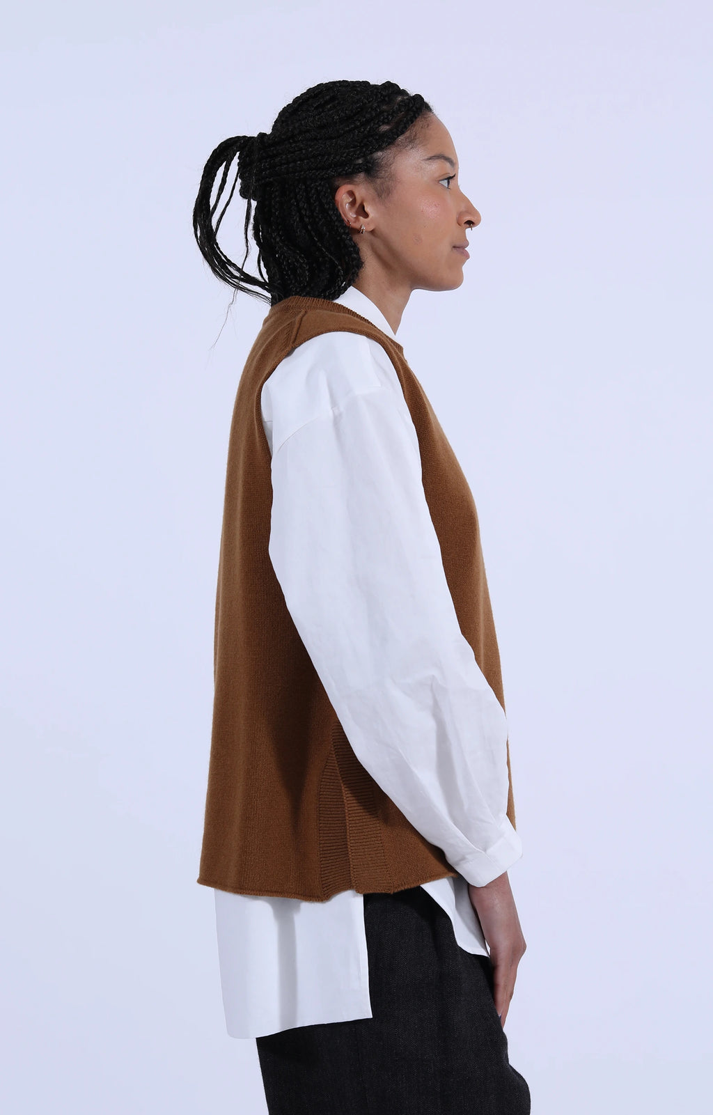 Tabard Vest w/ Pocket Vintage Vicuna