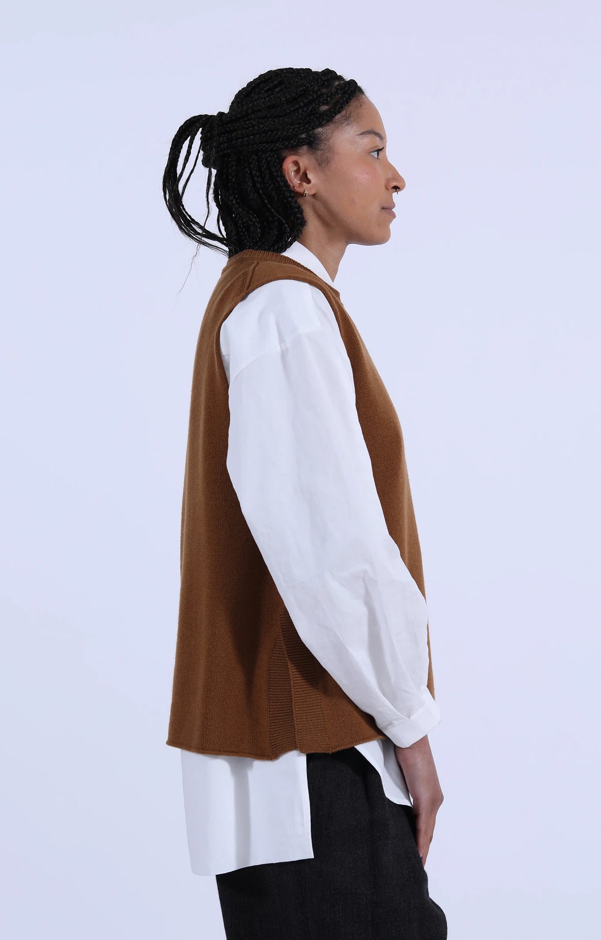 Tabard Vest w/ Pocket Vintage Vicuna
