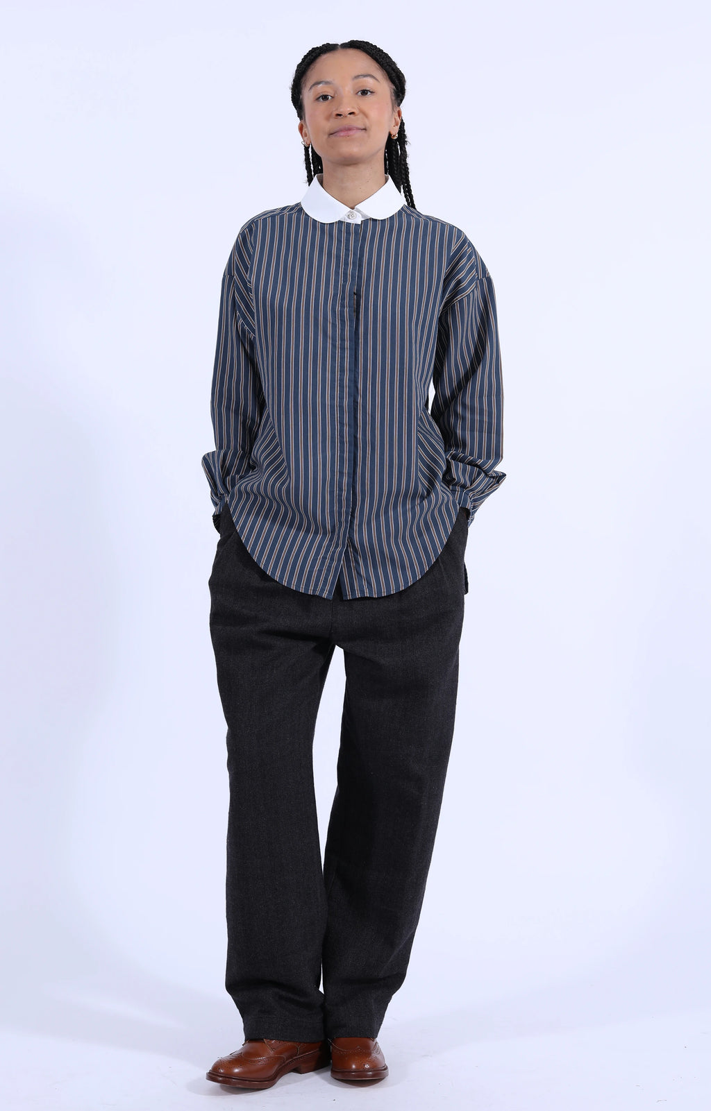Linea Shirt Stripes Bluboy/Meringa