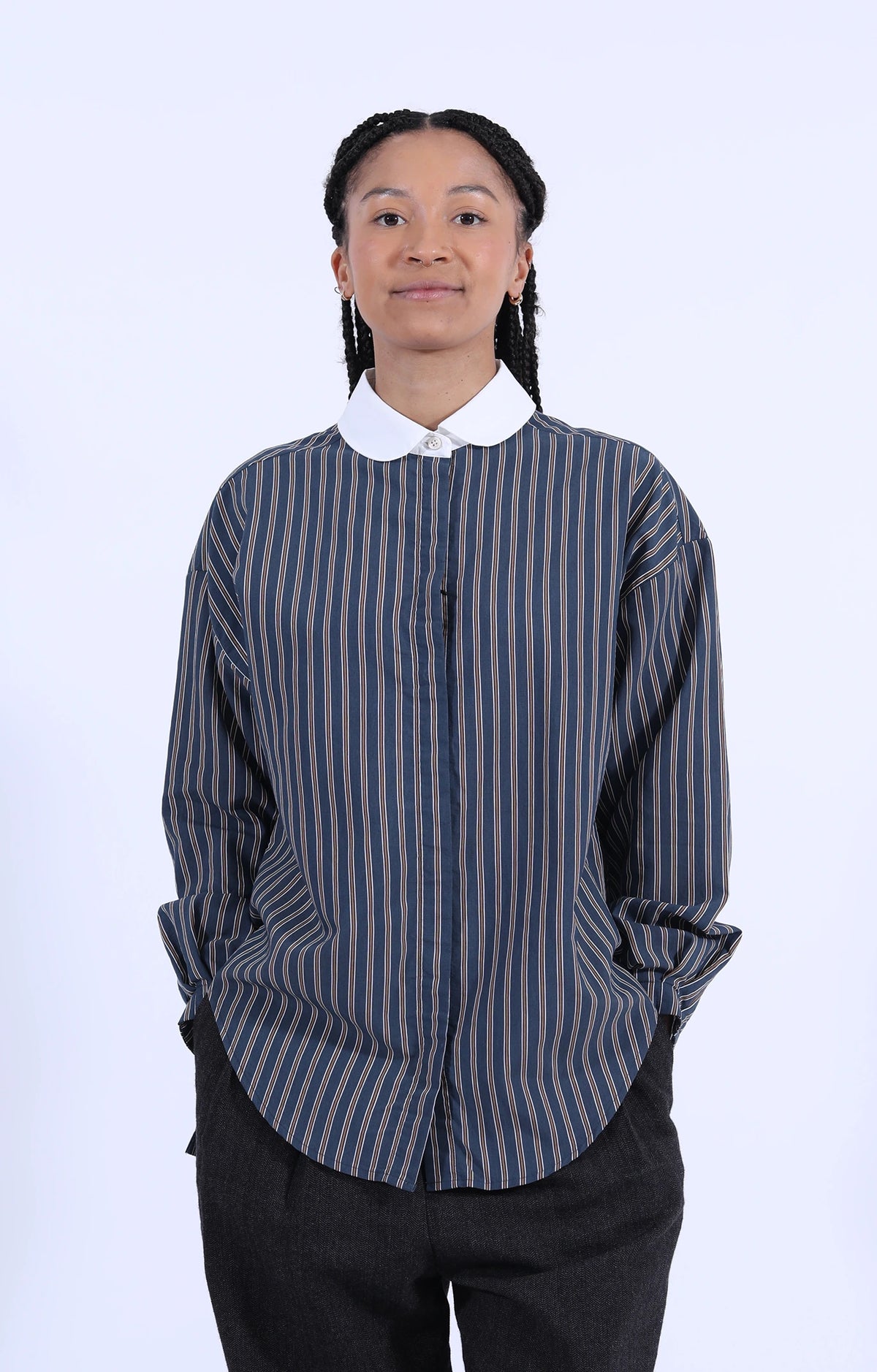 Linea Shirt Stripes Bluboy/Meringa