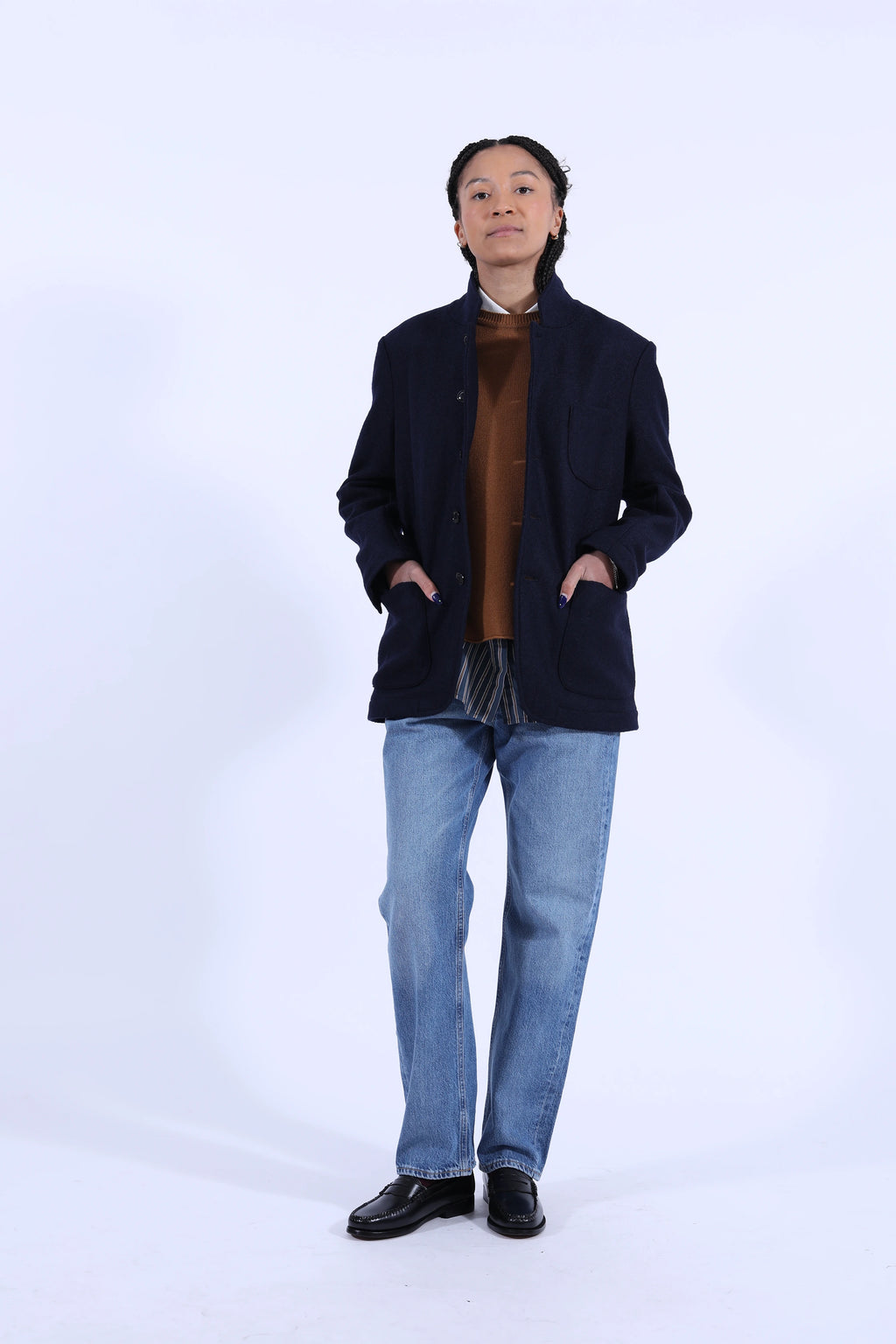 Mila Knit Jacket Wool Blue