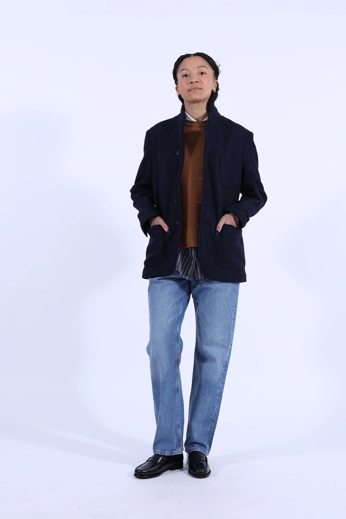 Mila Knit Jacket Wool Blue