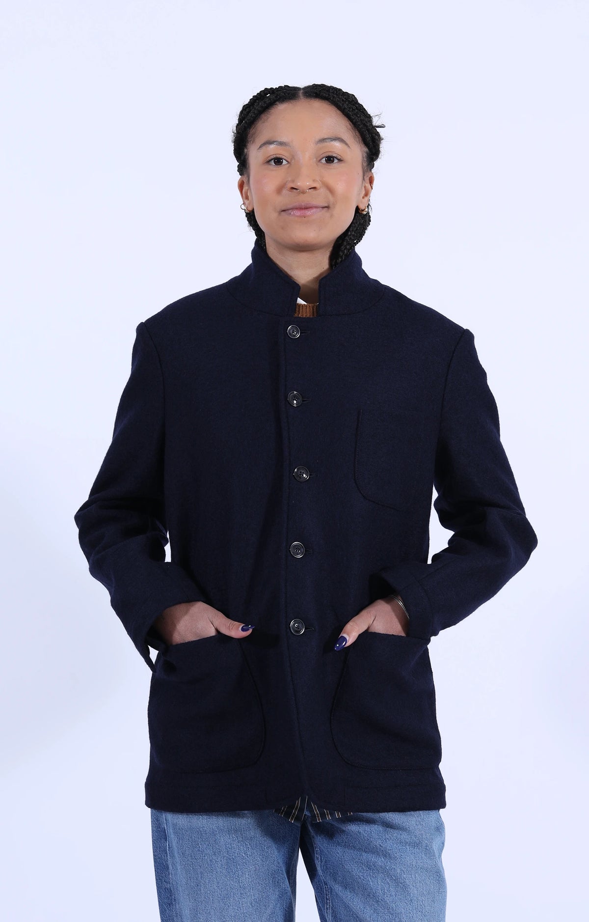 Mila Knit Jacket Wool Blue
