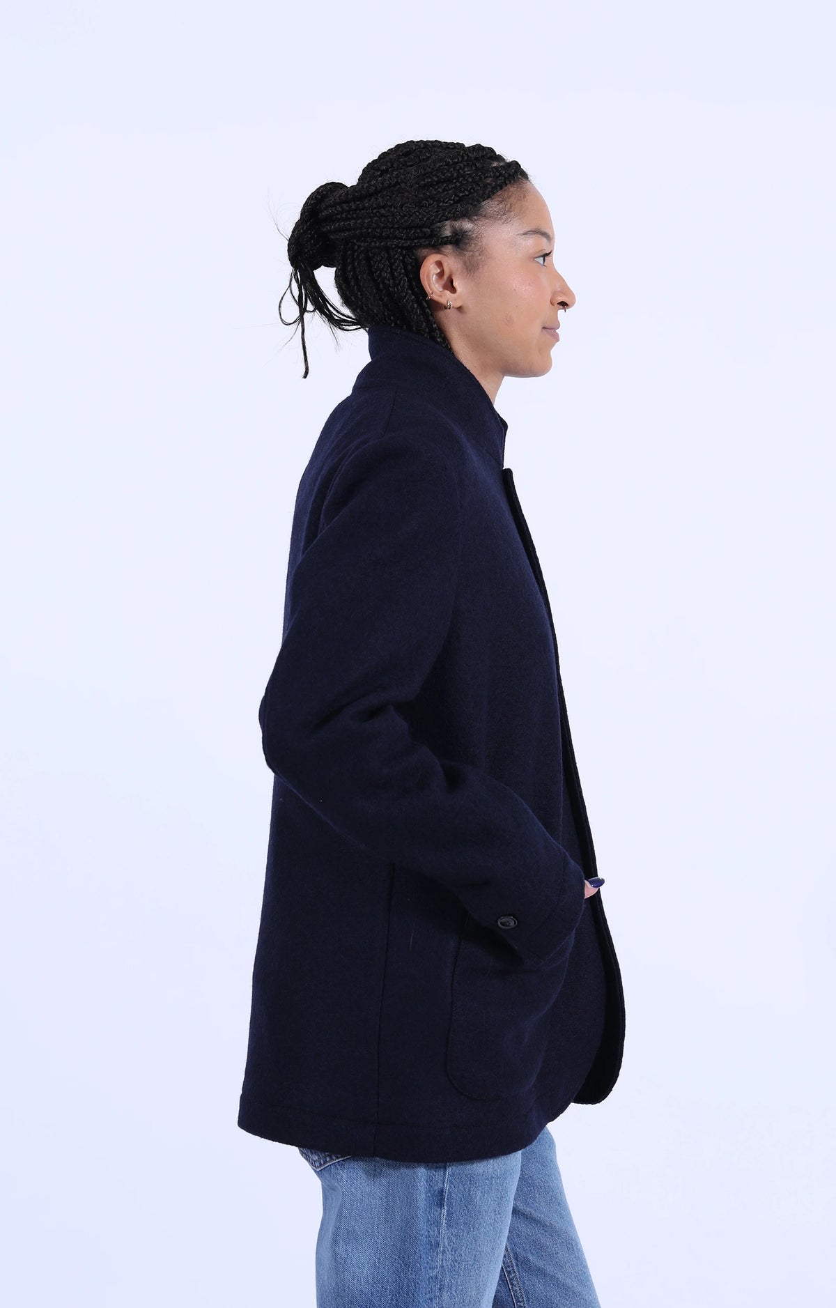 Mila Knit Jacket Wool Blue