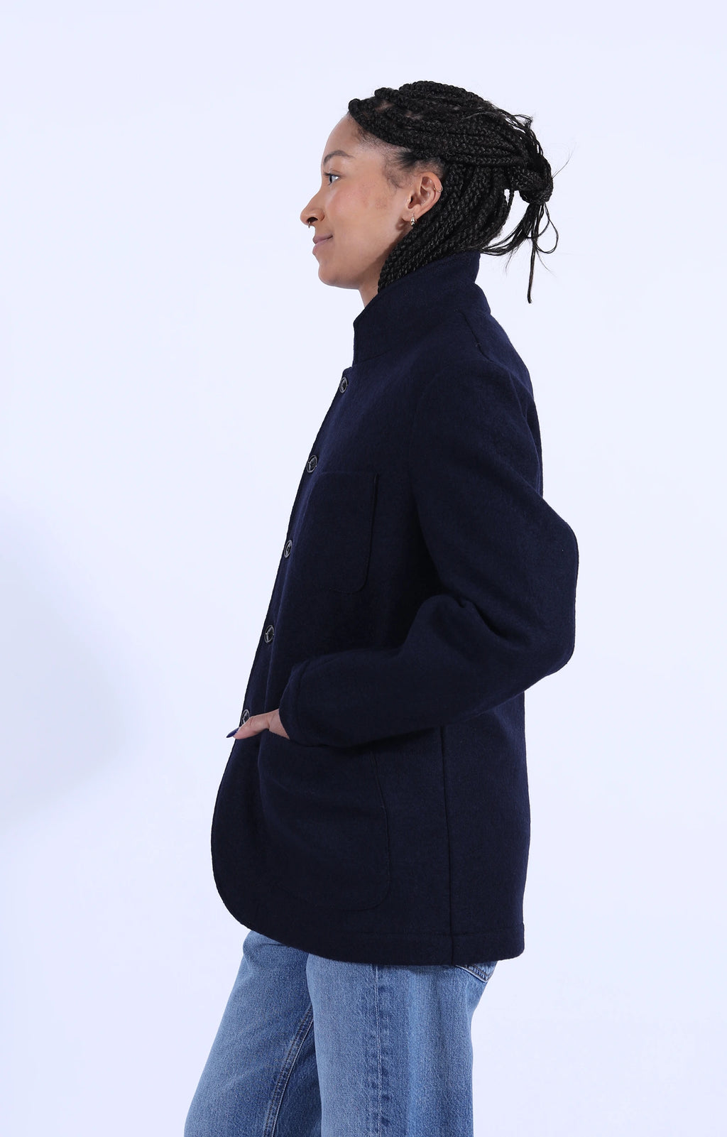 Mila Knit Jacket Wool Blue