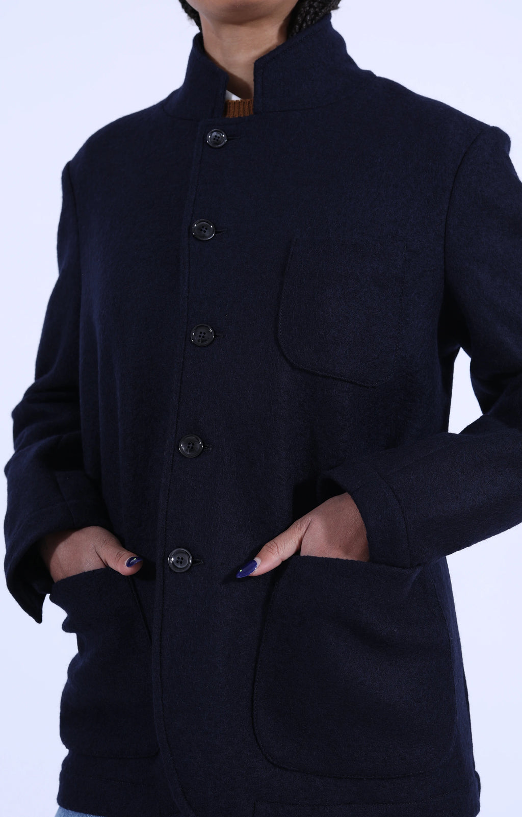 Mila Knit Jacket Wool Blue
