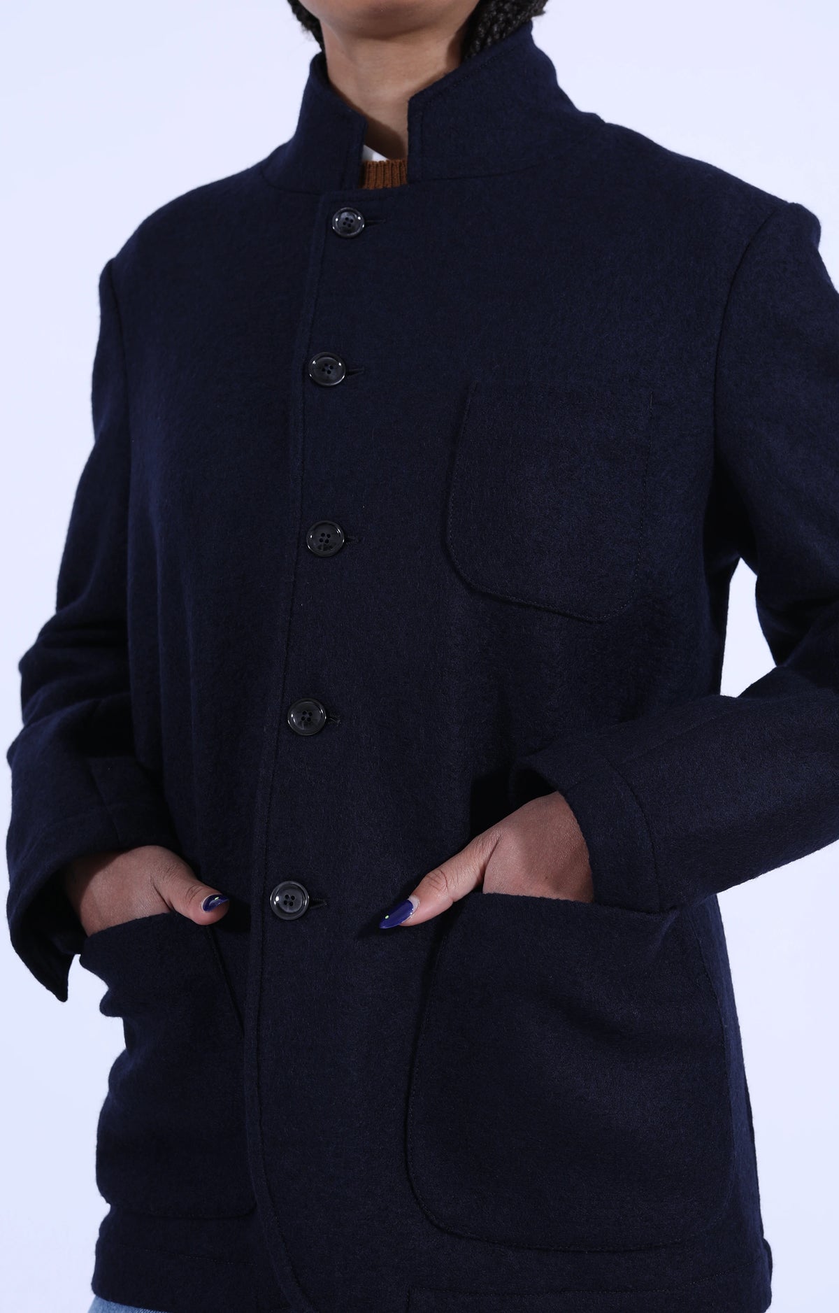 Mila Knit Jacket Wool Blue