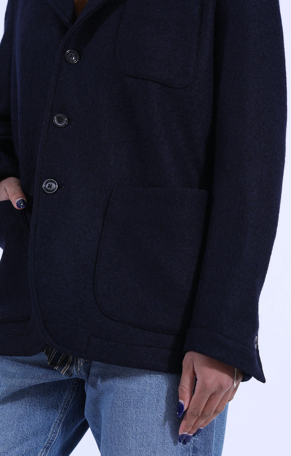 Mila Knit Jacket Wool Blue