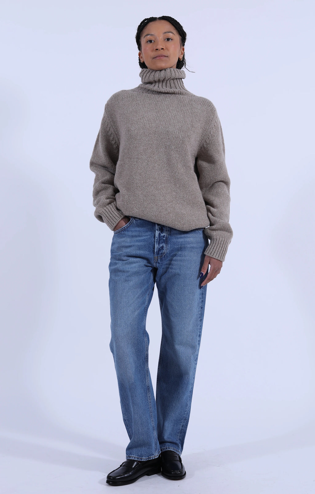 Roll Collar Pullover Moondust
