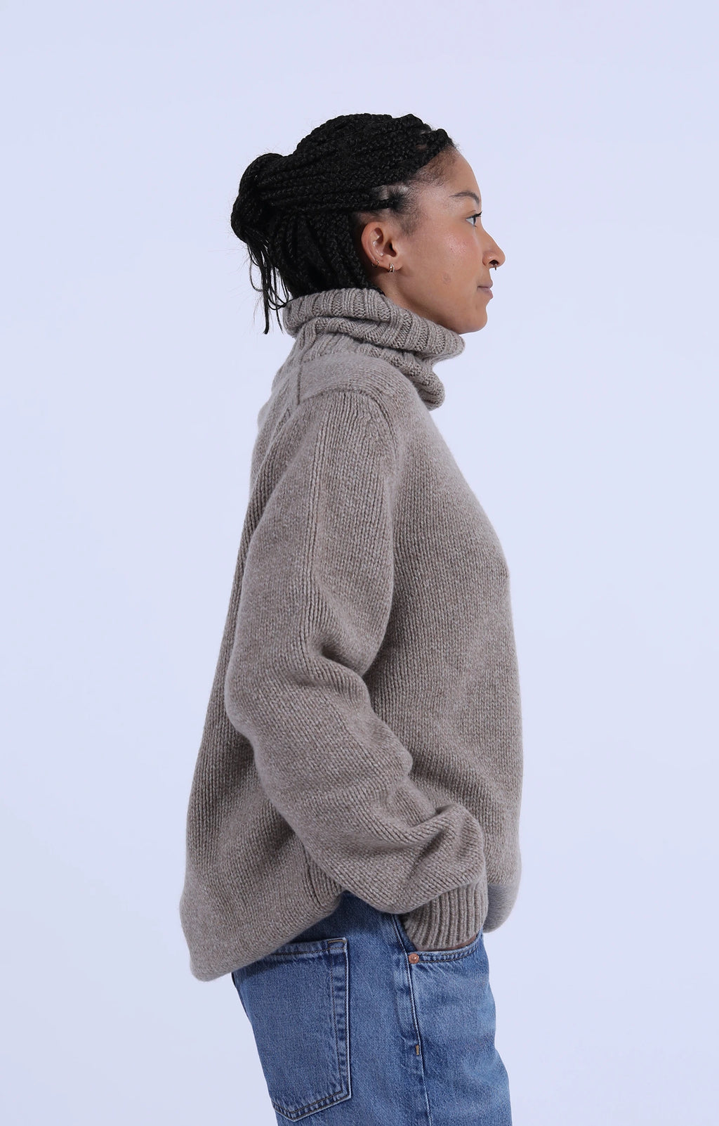 Roll Collar Pullover Moondust