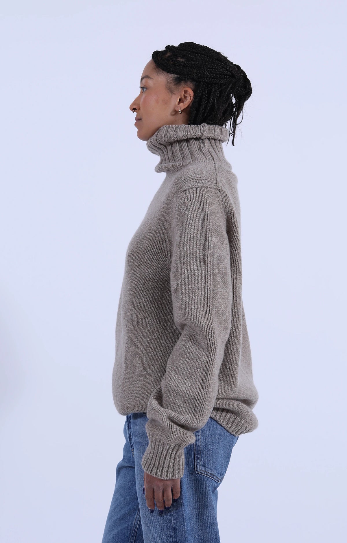 Roll Collar Pullover Moondust