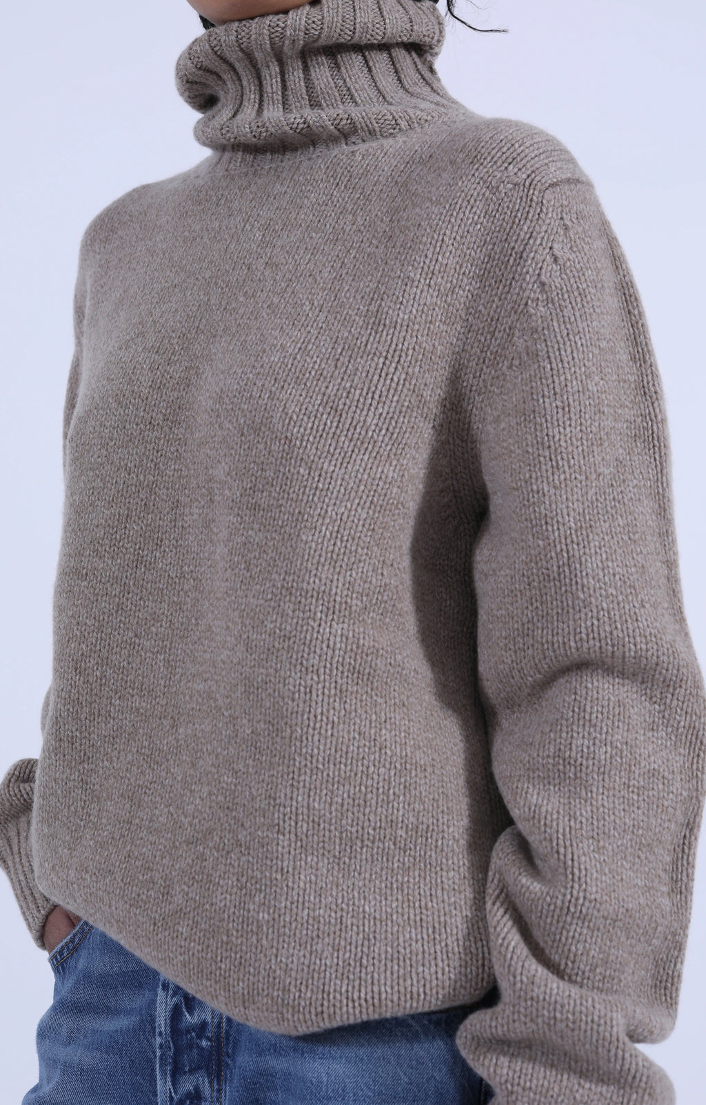 Roll Collar Pullover Moondust