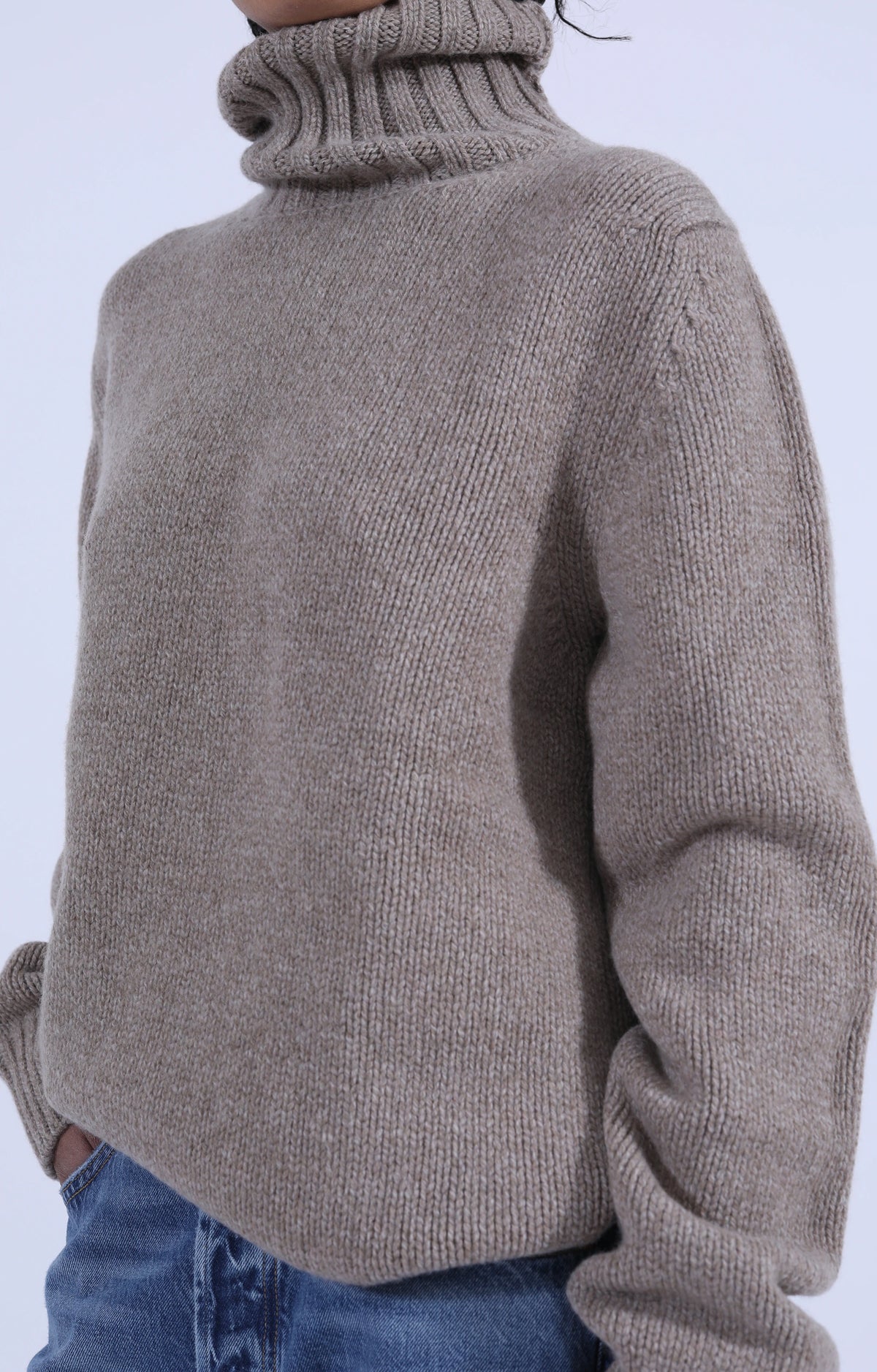 Roll Collar Pullover Moondust
