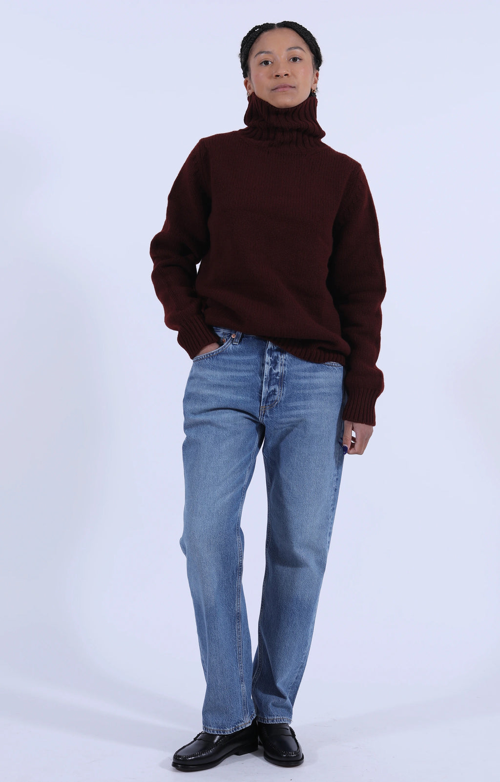 Roll Collar Pullover Port