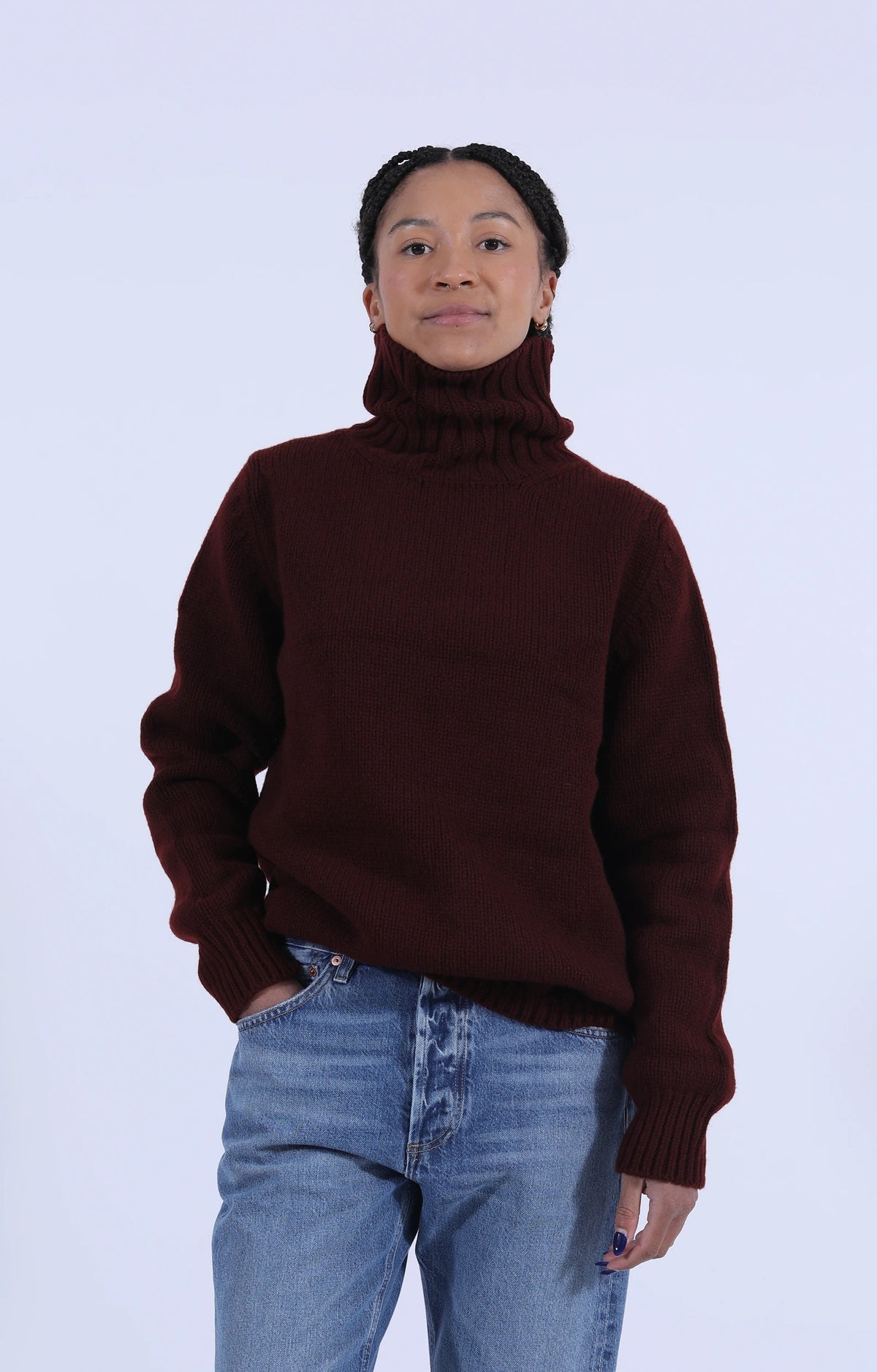 Roll Collar Pullover Port