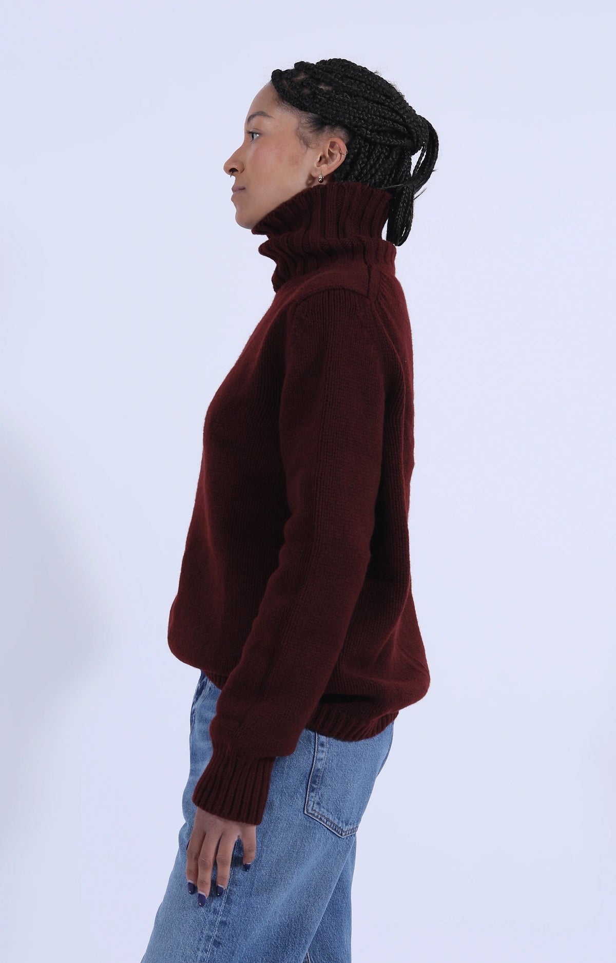 Roll Collar Pullover Port