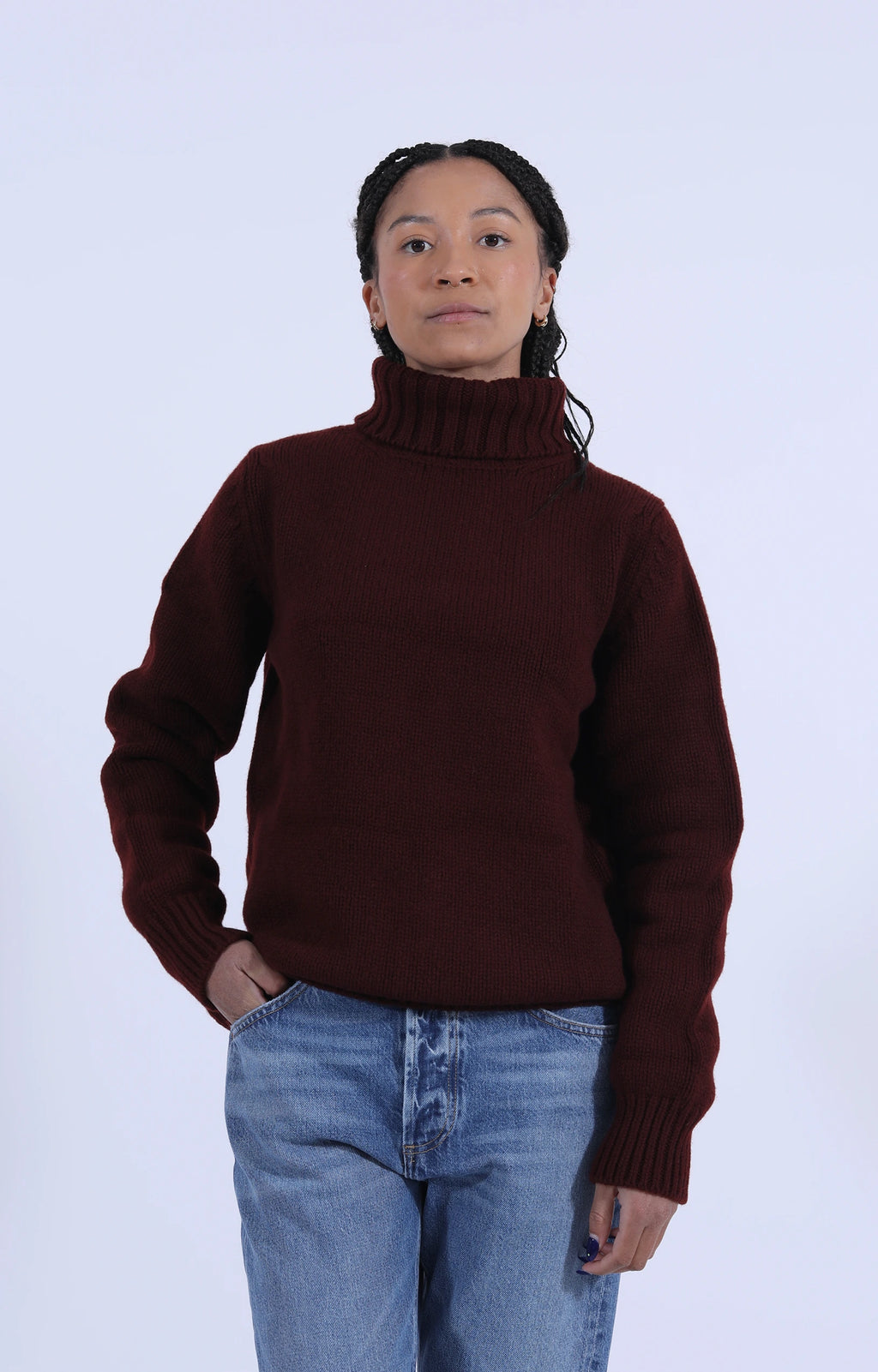 Roll Collar Pullover Port