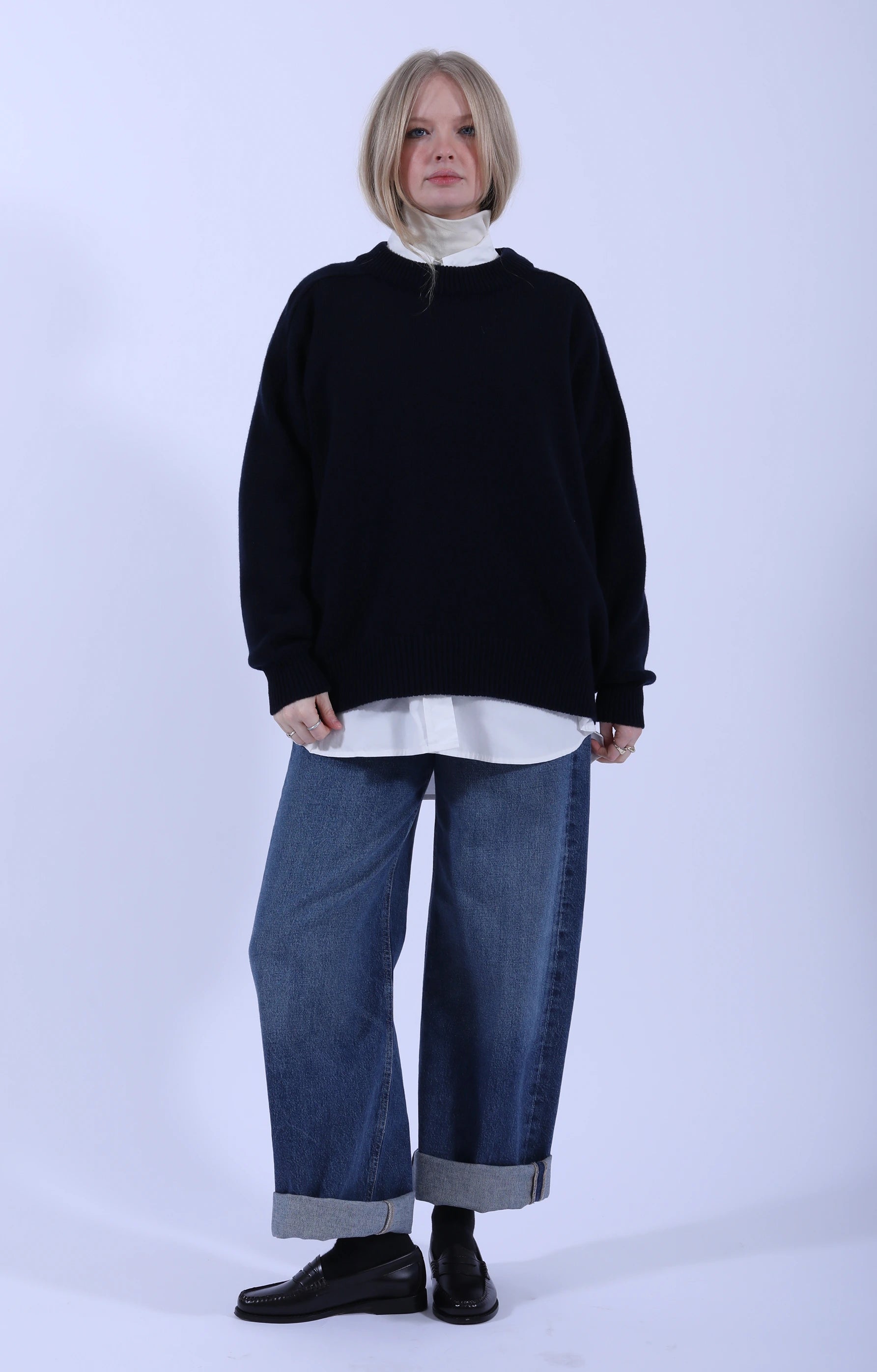 Meri Saddle Crew Jumper Marino