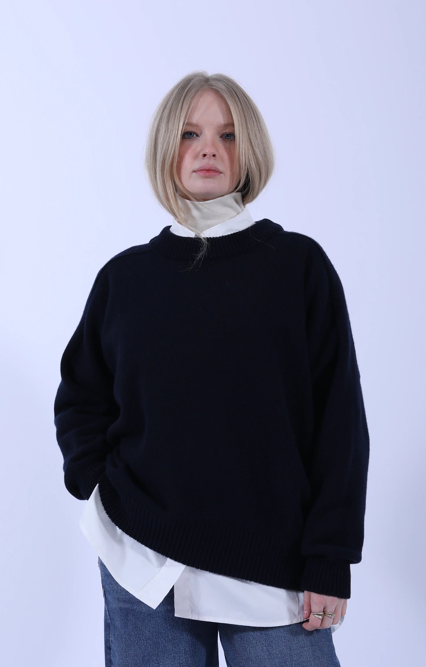 Meri Saddle Crew Jumper Marino