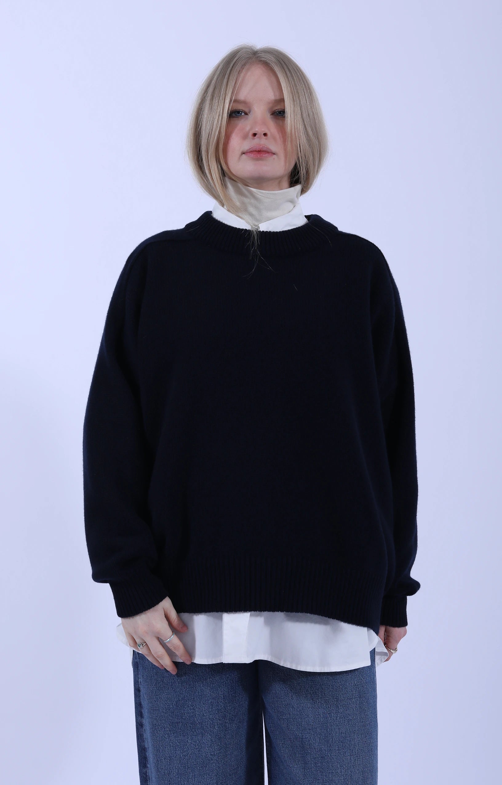 Meri Saddle Crew Jumper Marino