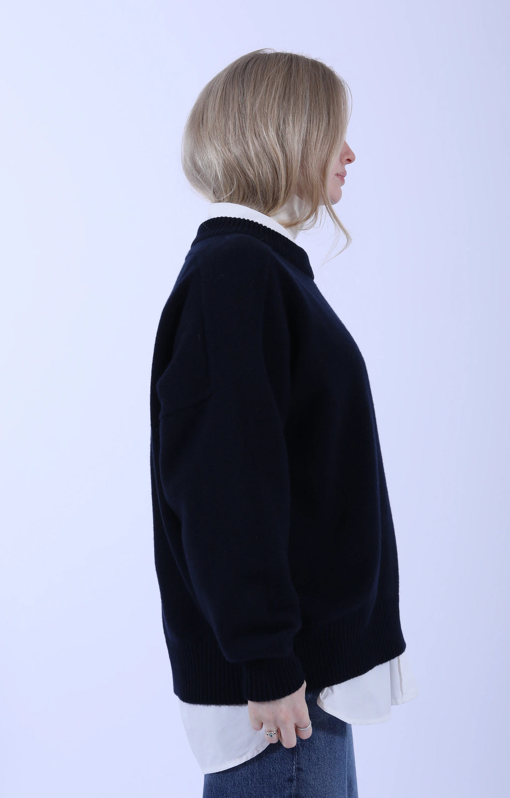 Meri Saddle Crew Jumper Marino