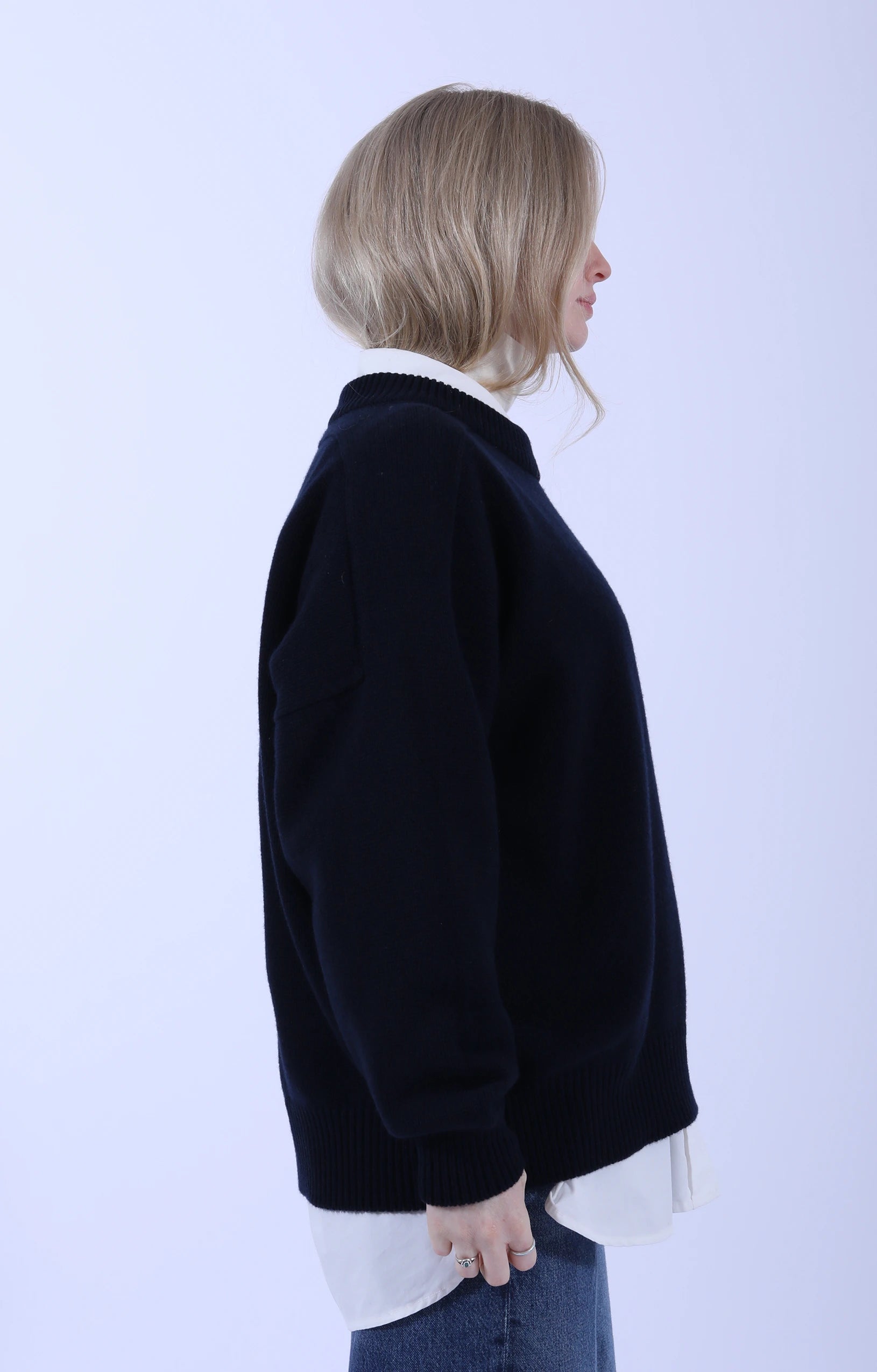 Meri Saddle Crew Jumper Marino