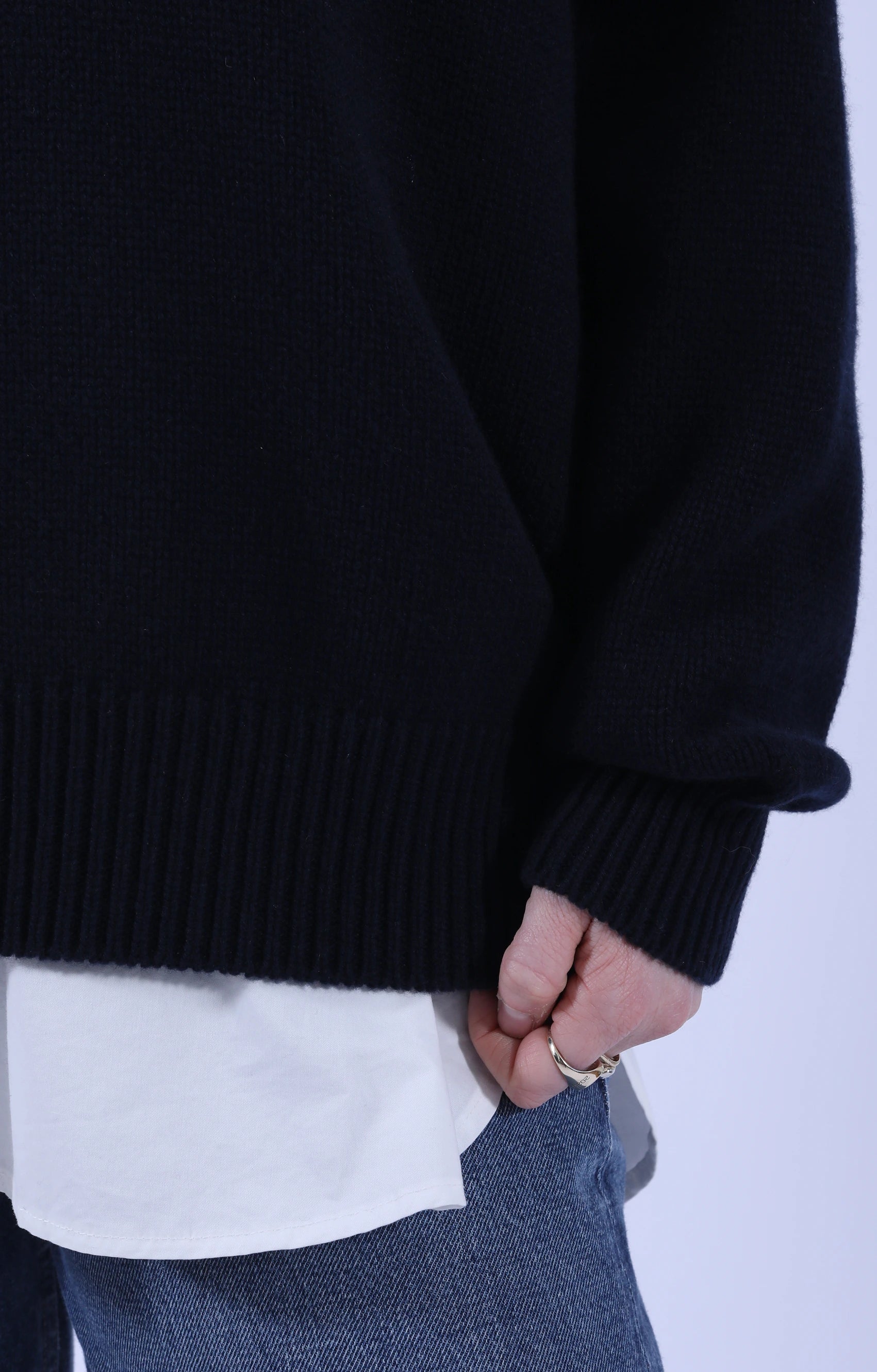 Meri Saddle Crew Jumper Marino