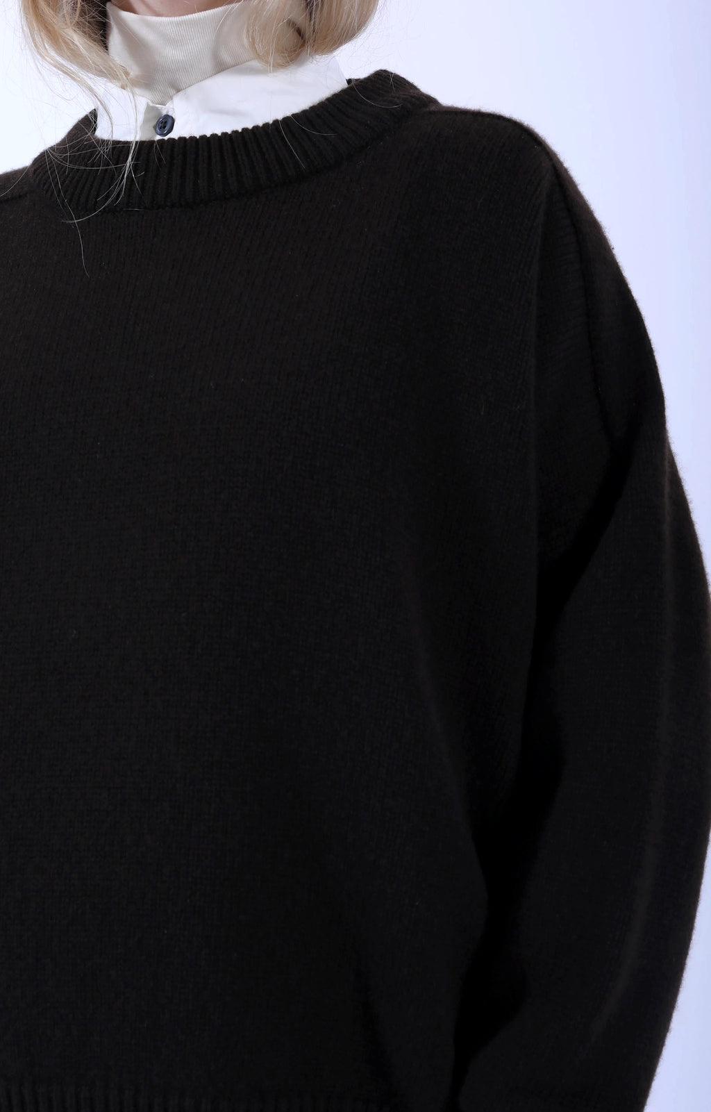 Meri Saddle Crew Jumper Caffe